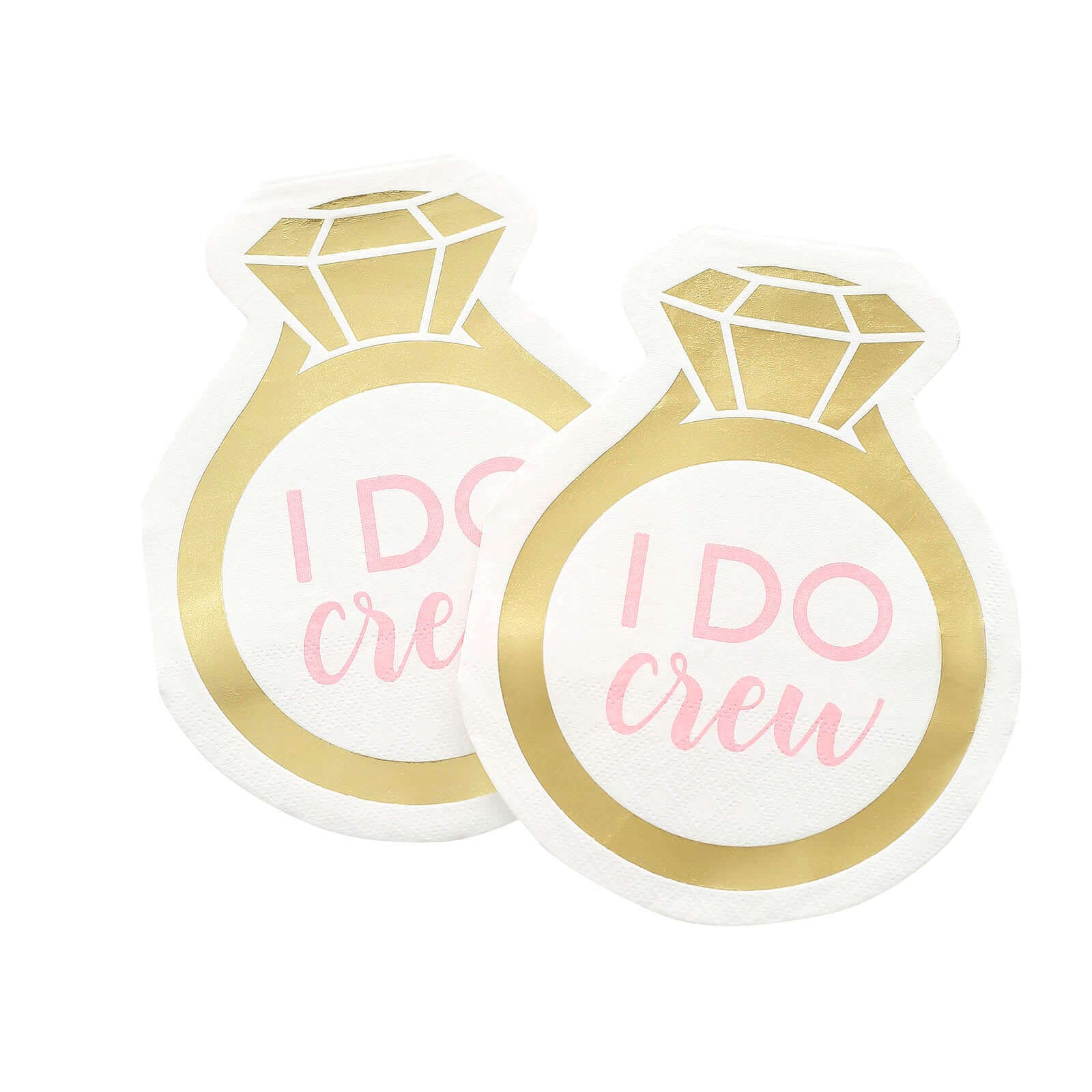 20-Pack Paper Cocktail Napkins 12"x10" Ring Design - Disposable Beverage Napkins for Engagement Parties - Image 13