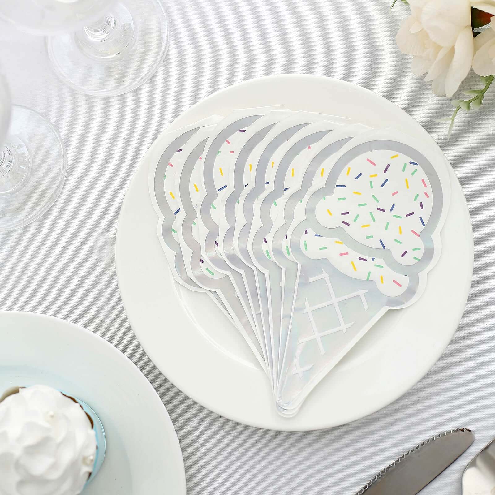 20-Pack Paper Cocktail Napkins 12"x6" Cone Design - Disposable Beverage Napkins for Events - Image 10