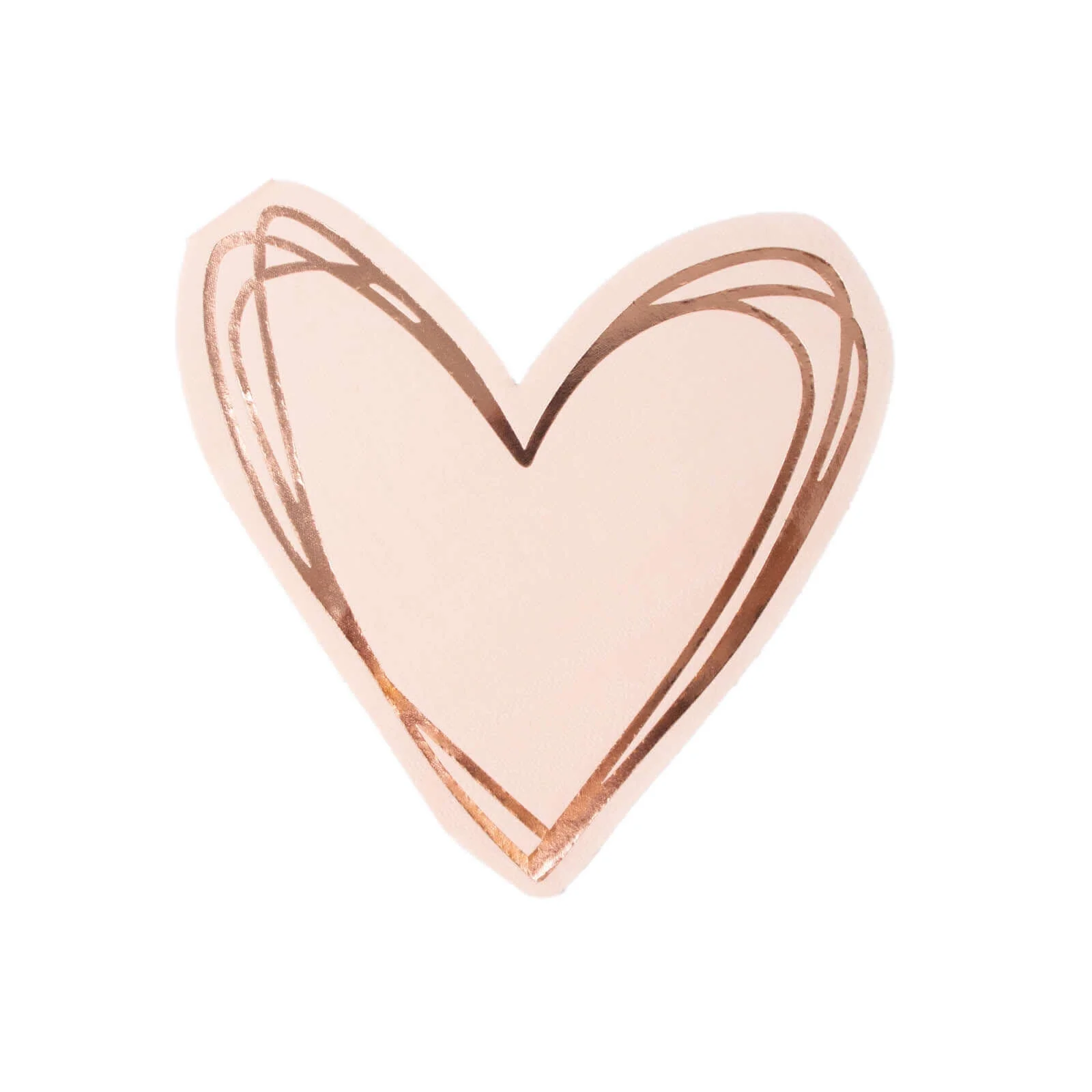 20-Pack Paper Cocktail Napkins Rose Gold Heart Shaped - Disposable Beverage Napkins for Parties - Image 7