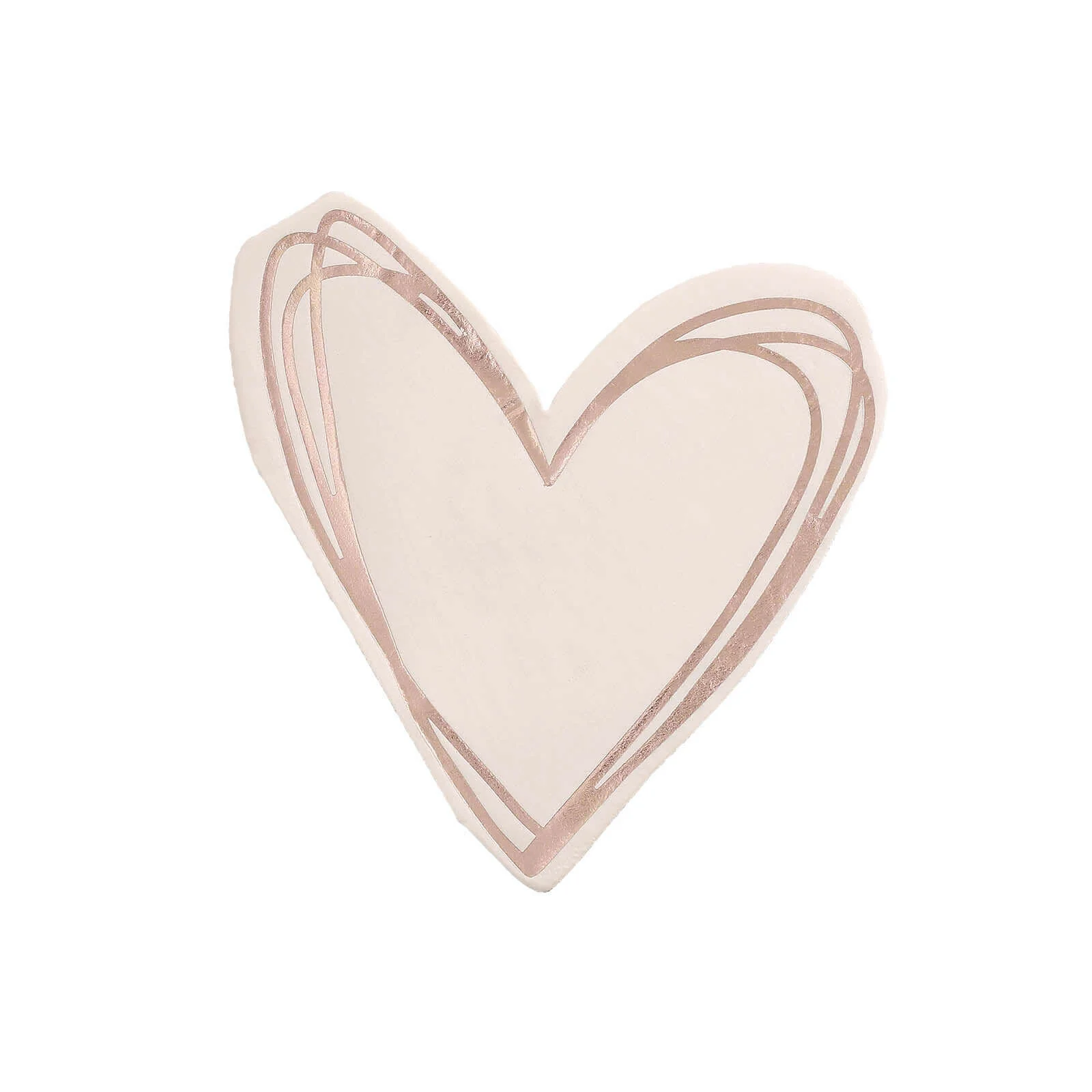 20-Pack Paper Cocktail Napkins Rose Gold Heart Shaped - Disposable Beverage Napkins for Parties - Image 8