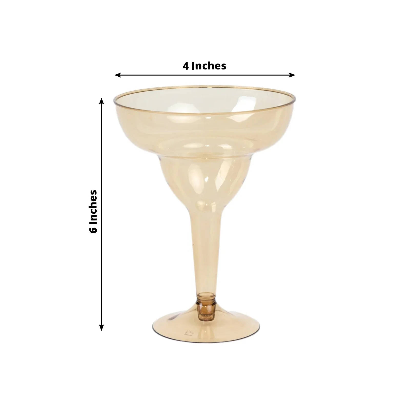20-Pack Plastic Margarita Glasses 10oz Amber Gold - Disposable Cocktail Cups for Frozen Drinks - Image 2