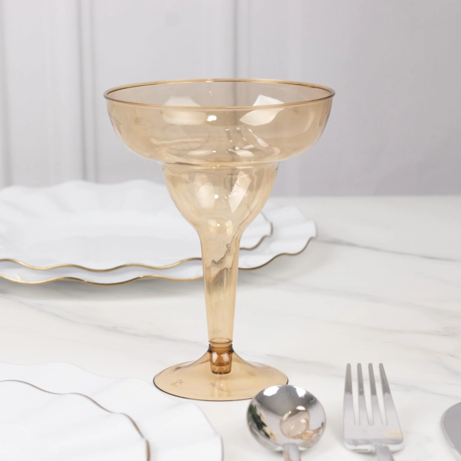 20-Pack Plastic Margarita Glasses 10oz Amber Gold - Disposable Cocktail Cups for Frozen Drinks - Image 7