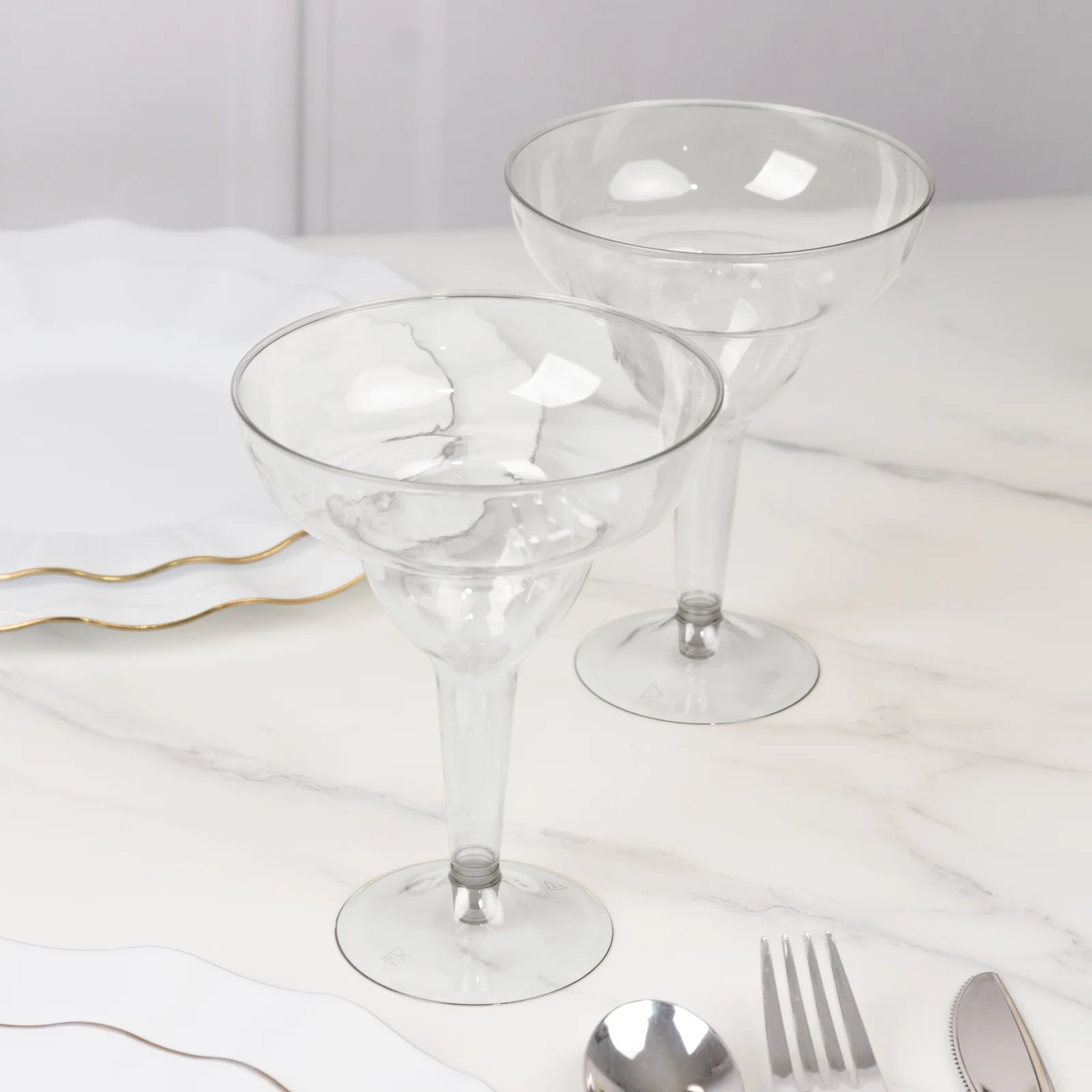 20-Pack Plastic Margarita Glasses 10oz Clear - Disposable Cocktail Cups for Frozen Drinks - Image 7