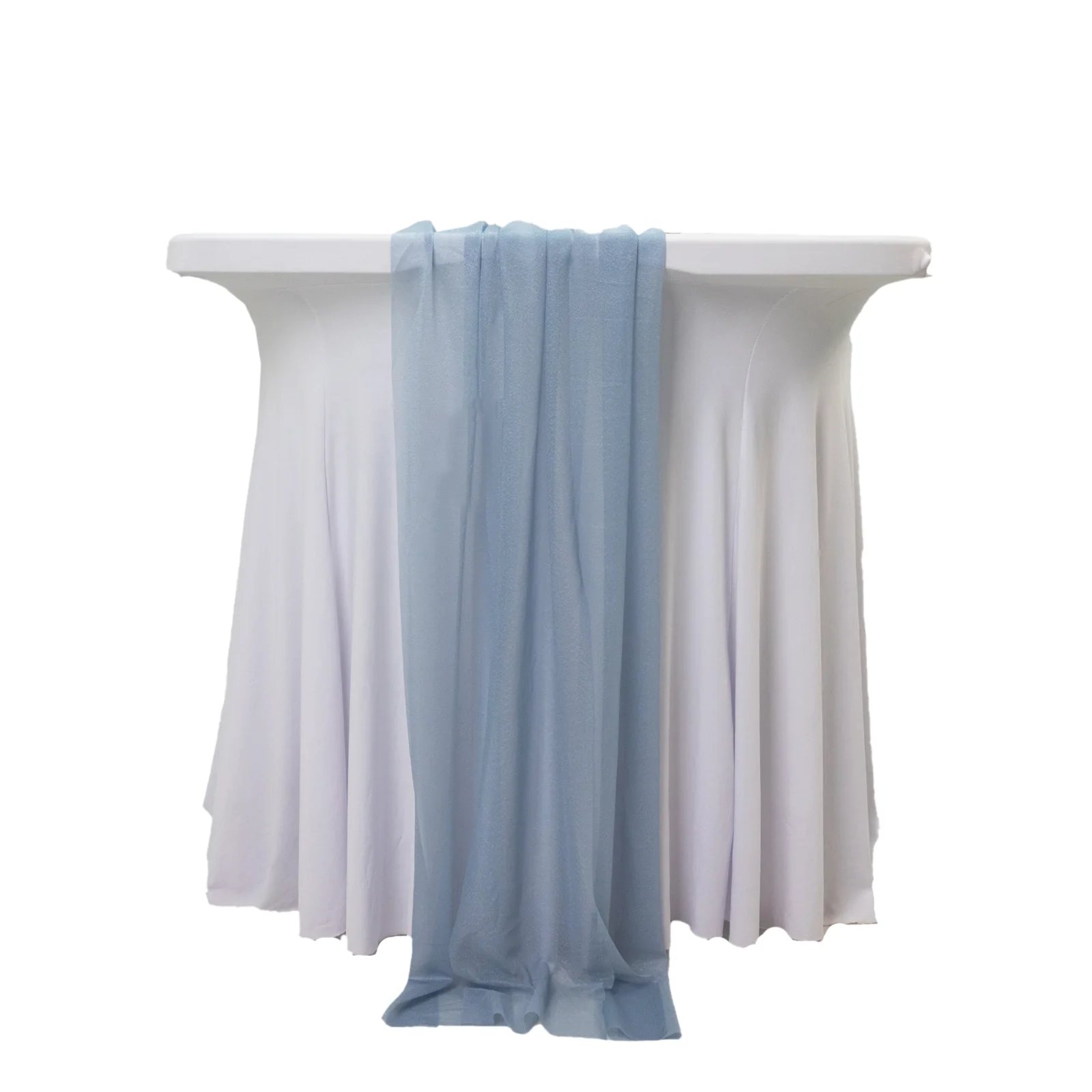 20-Pack Sheer Table Runners Dusty Blue, 9ft Long Sheer Drapes Table Decor, Wrinkle-Free - Image 6