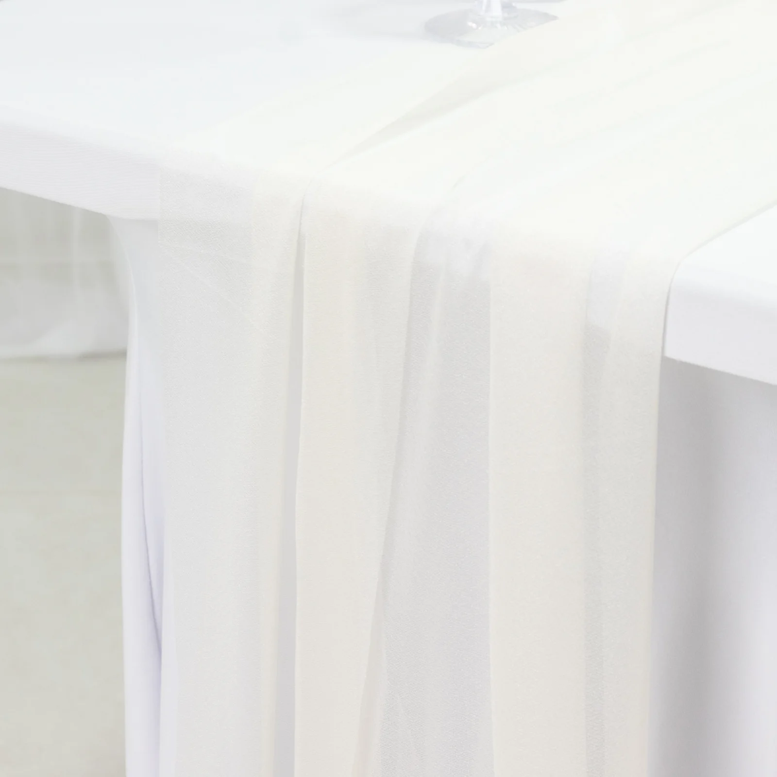 20-Pack Sheer Table Runners Ivory, 9ft Long Sheer Drapes Table Decor, Wrinkle-Free - Image 6