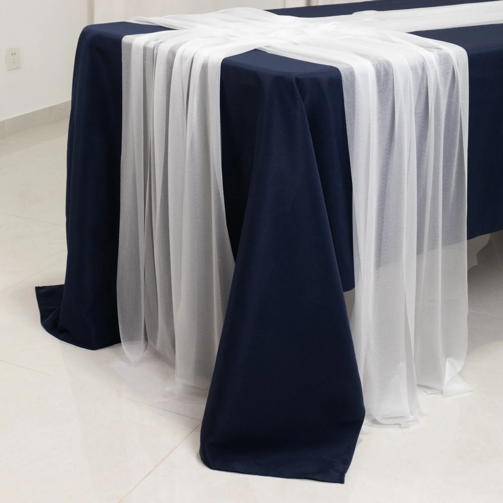 20-Pack Sheer Table Runners White, 9ft Long Sheer Drapes Table Decor, Wrinkle-Free - Image 5