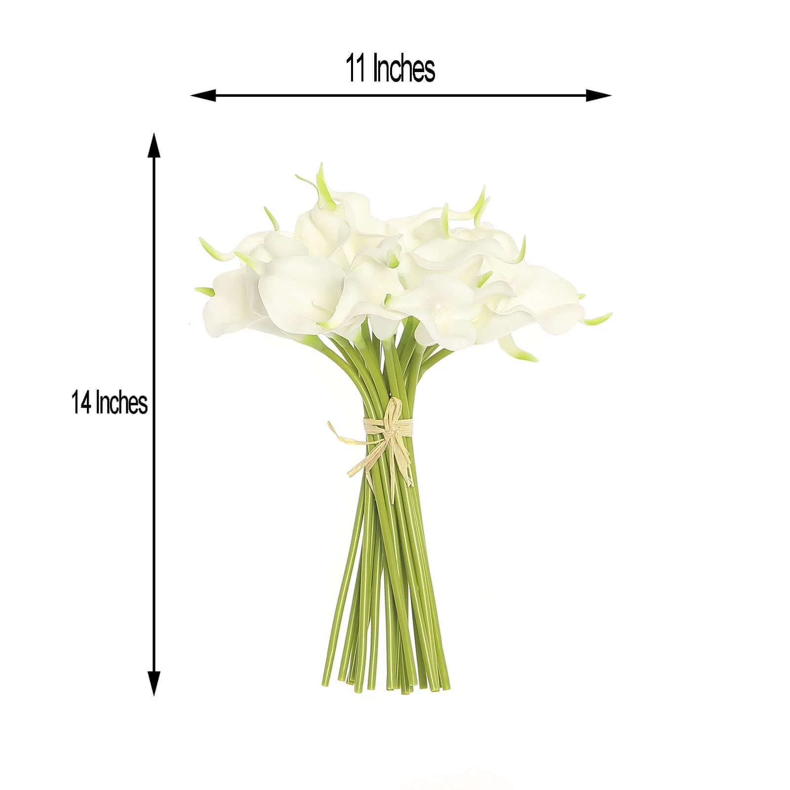20 Stems White Artificial Poly Foam Calla Lily Flowers 14" - Image 3