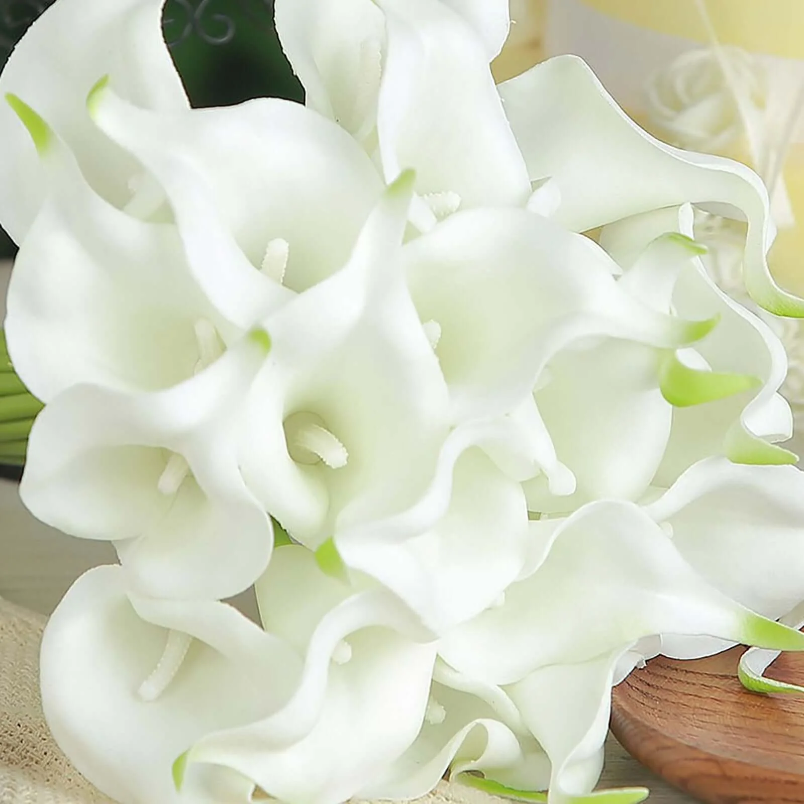 20 Stems White Artificial Poly Foam Calla Lily Flowers 14" - Image 7