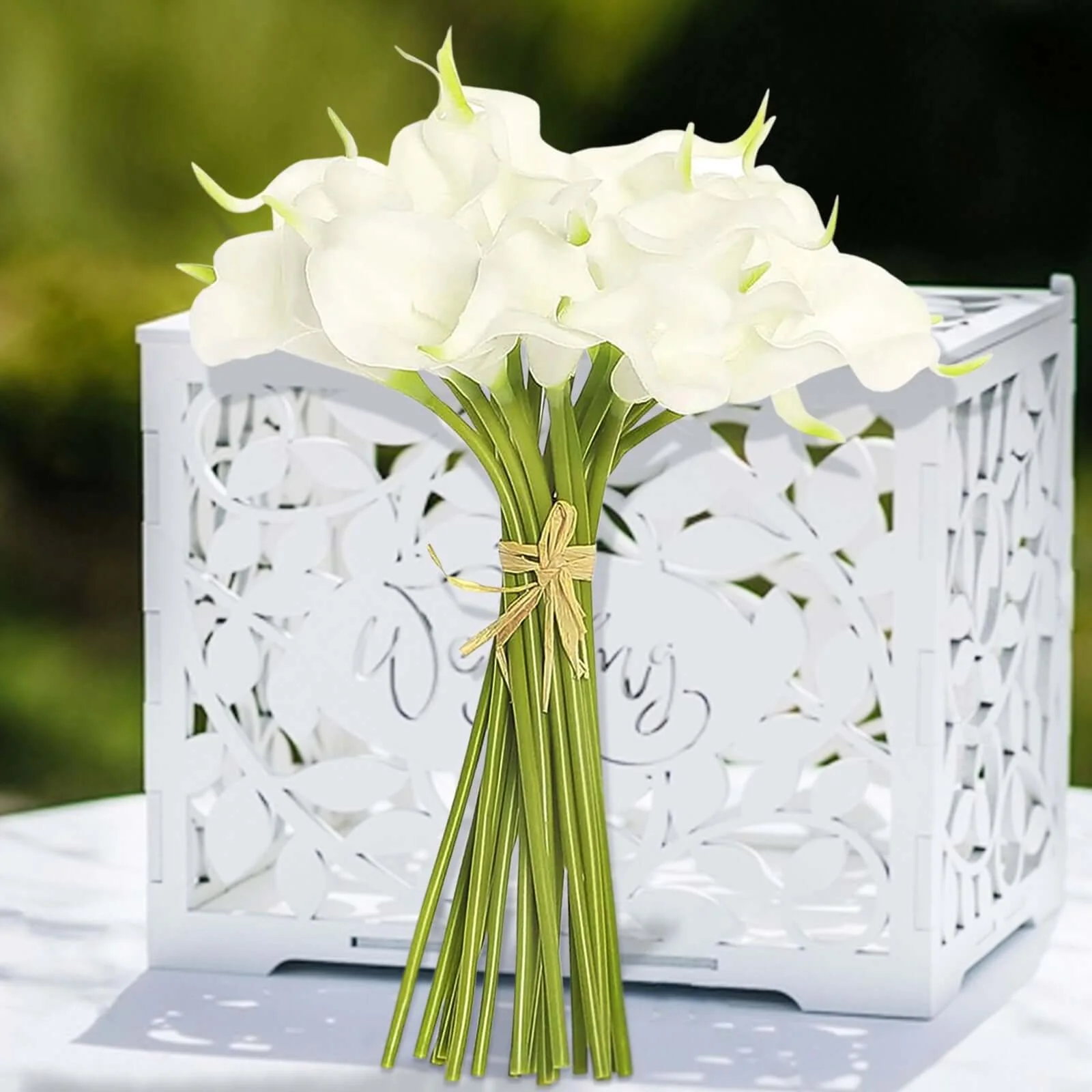 20 Stems White Artificial Poly Foam Calla Lily Flowers 14" - Image 8