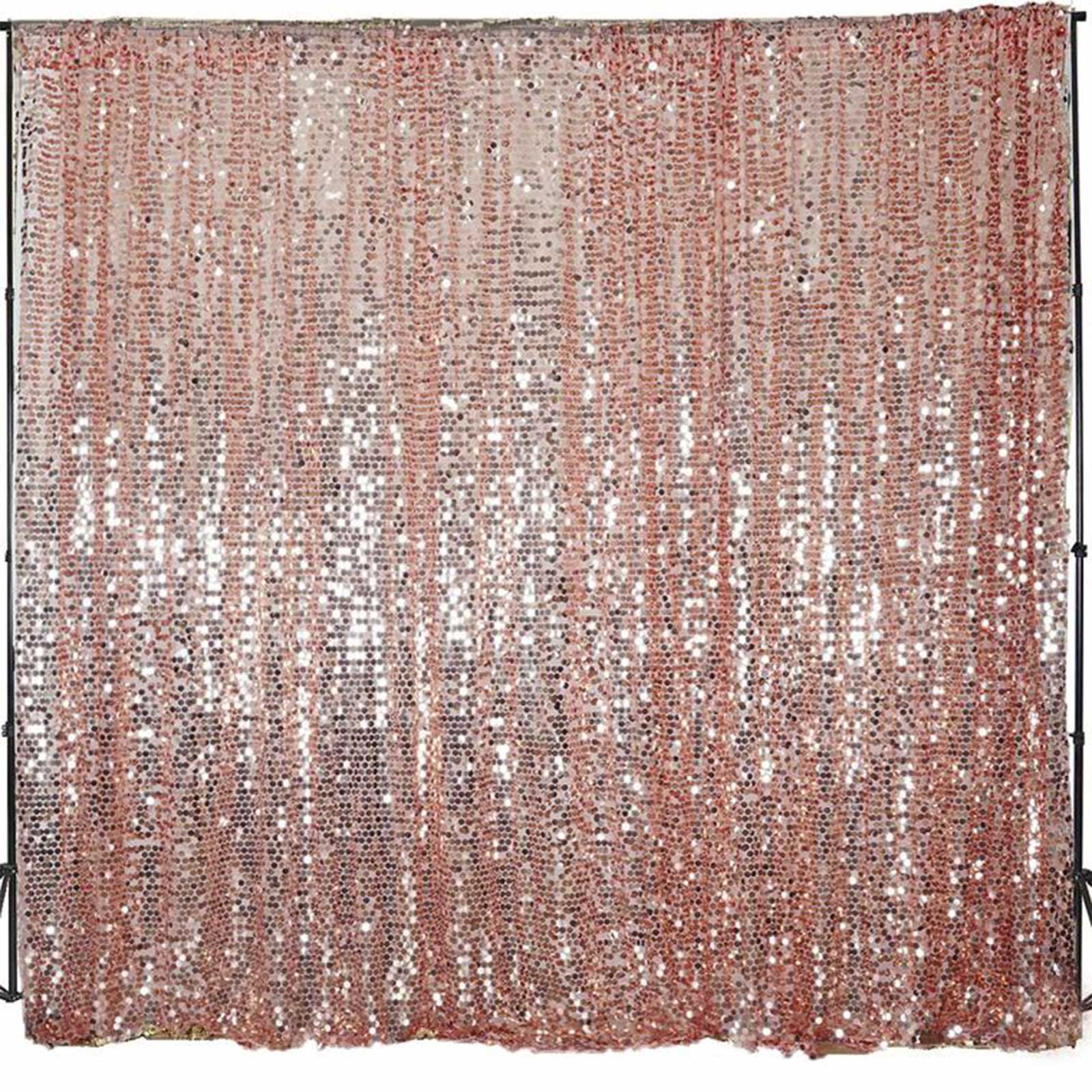 Blush Big Payette Sequin Divider Backdrop Curtain, Event Background Drapery Panel - 20ftx10ft - Image 6