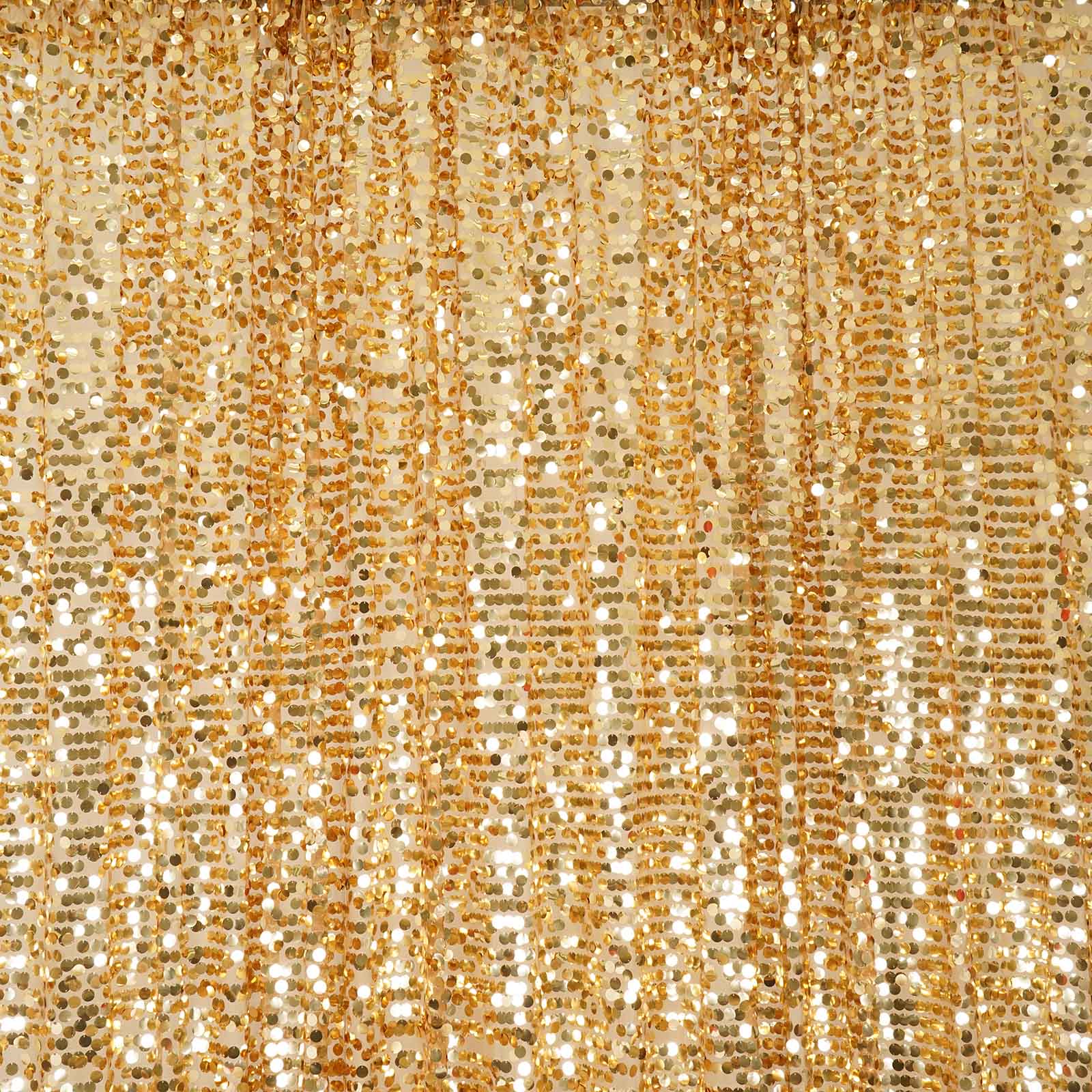 Gold Big Payette Sequin Divider Backdrop Curtain, Event Background Drapery Panel - 20ftx10ft - Image 7