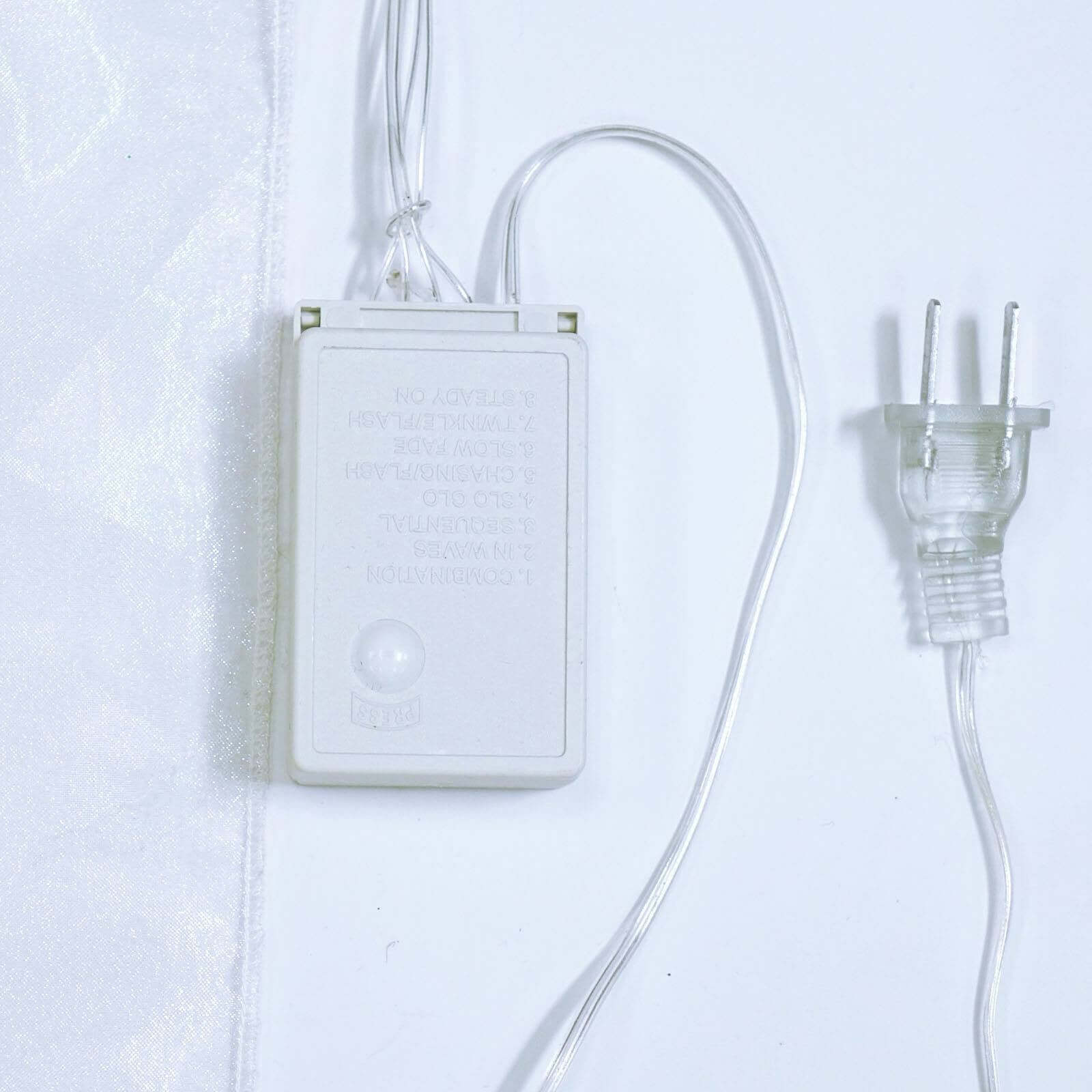 White Sheer Organza w/Cool LED Lights Photo Backdrop Curtain 20ftx10ft - Image 8