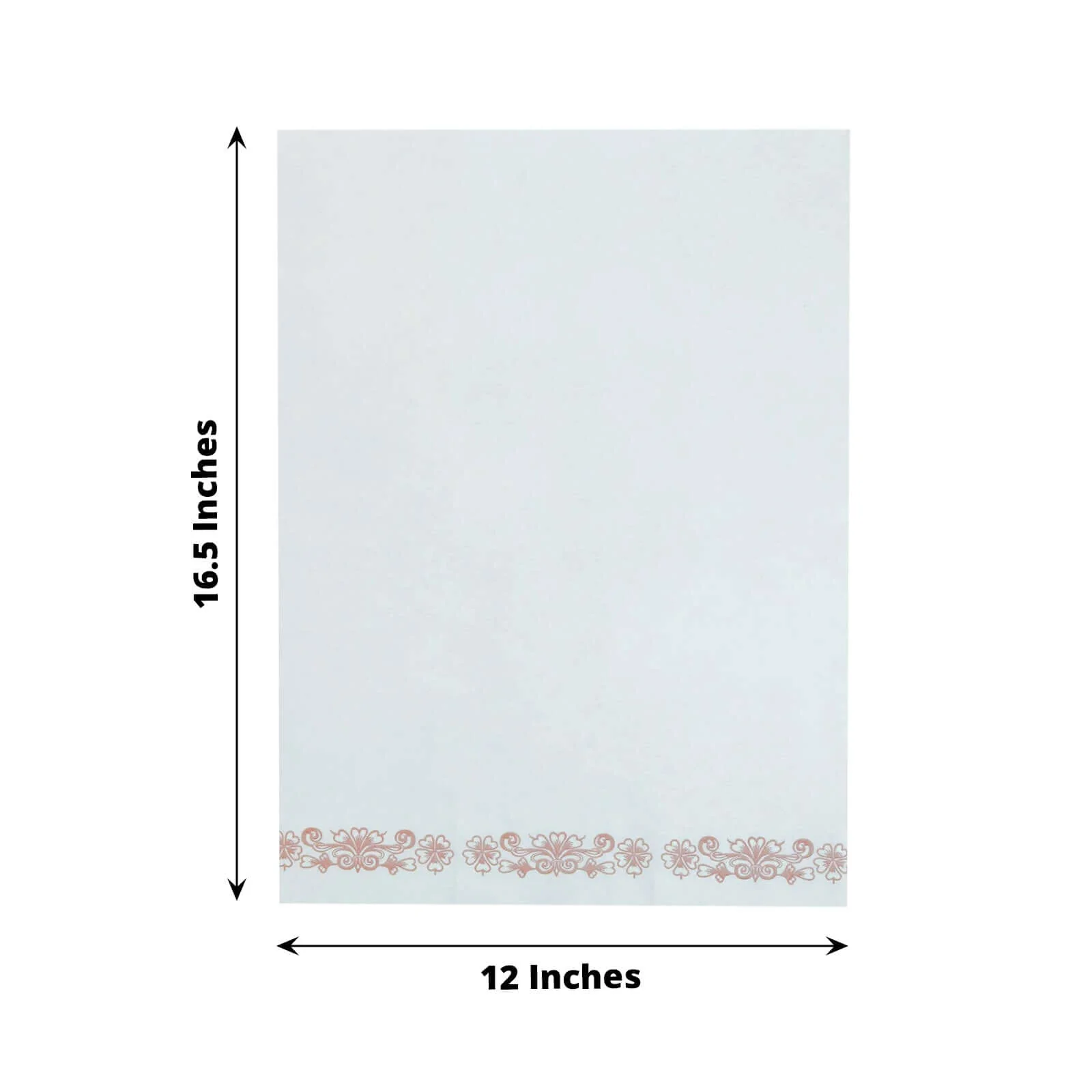 20 Pack White Linen-Feel Paper Napkins with Rose Gold Floral Print, Premium Cloth-Like Airlaid Dinner Napkins, Disposable Soft and Absorbent Guest Towels - Image 3