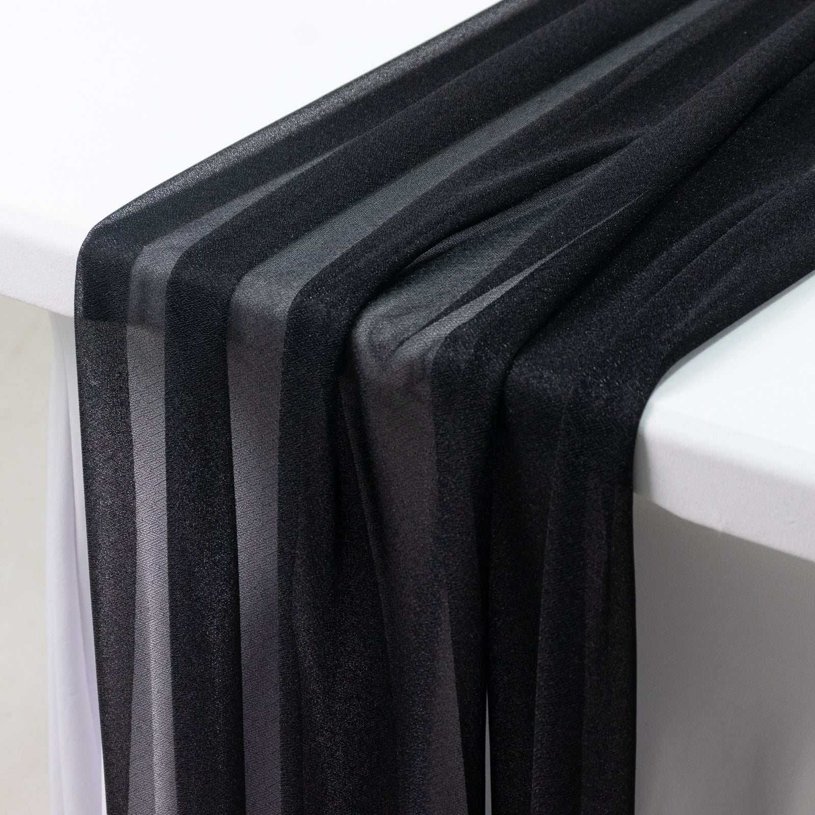 20-Pack Sheer Table Runners Black, 9ft Long Sheer Drapes Table Decor, Wrinkle-Free - Image 6