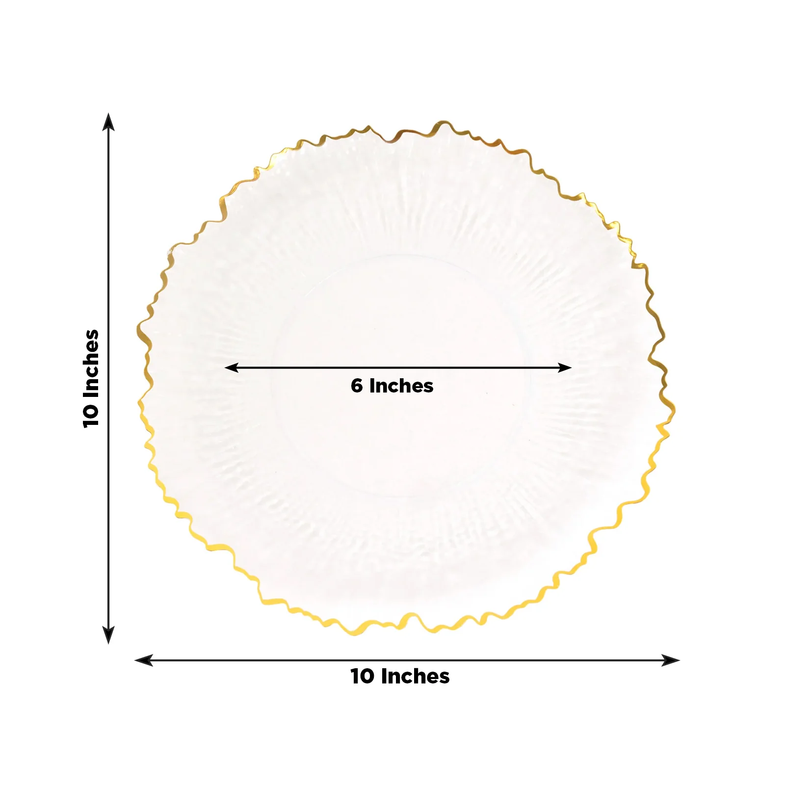 20 Pack Clear Reef Design Plastic Plates, 10" Dinner Plates with Gold Rim – Elegant Disposable Tableware - Image 6