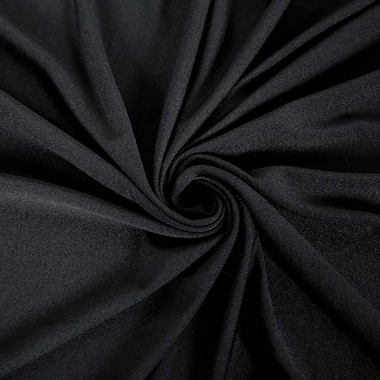 Black Stretch Spandex Round Trash Bin Container Cover 24-40 Gallons - Image 6
