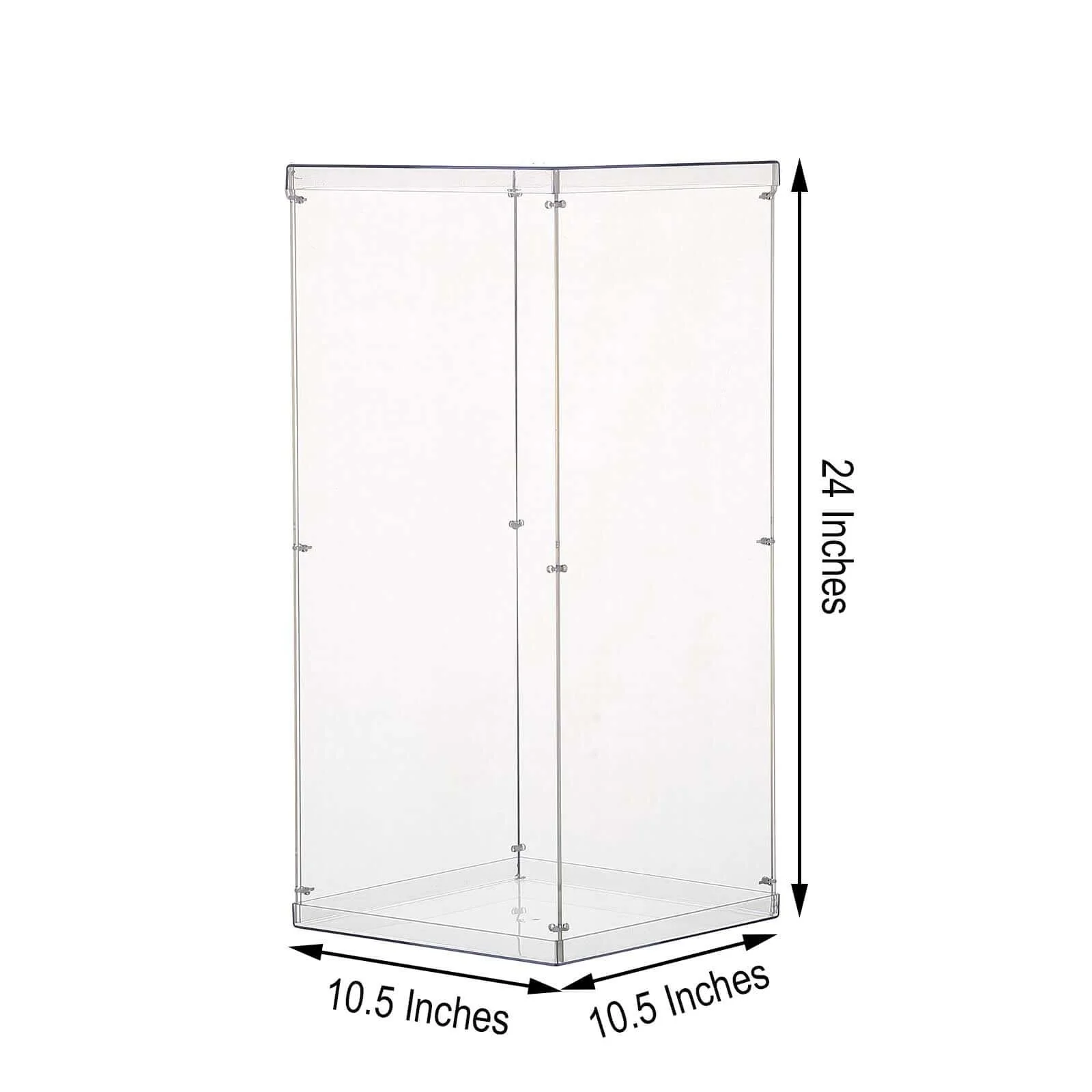 Clear Acrylic Pedestal Riser, Transparent Display Box with Interchangeable Lid and Base 24" - Image 3