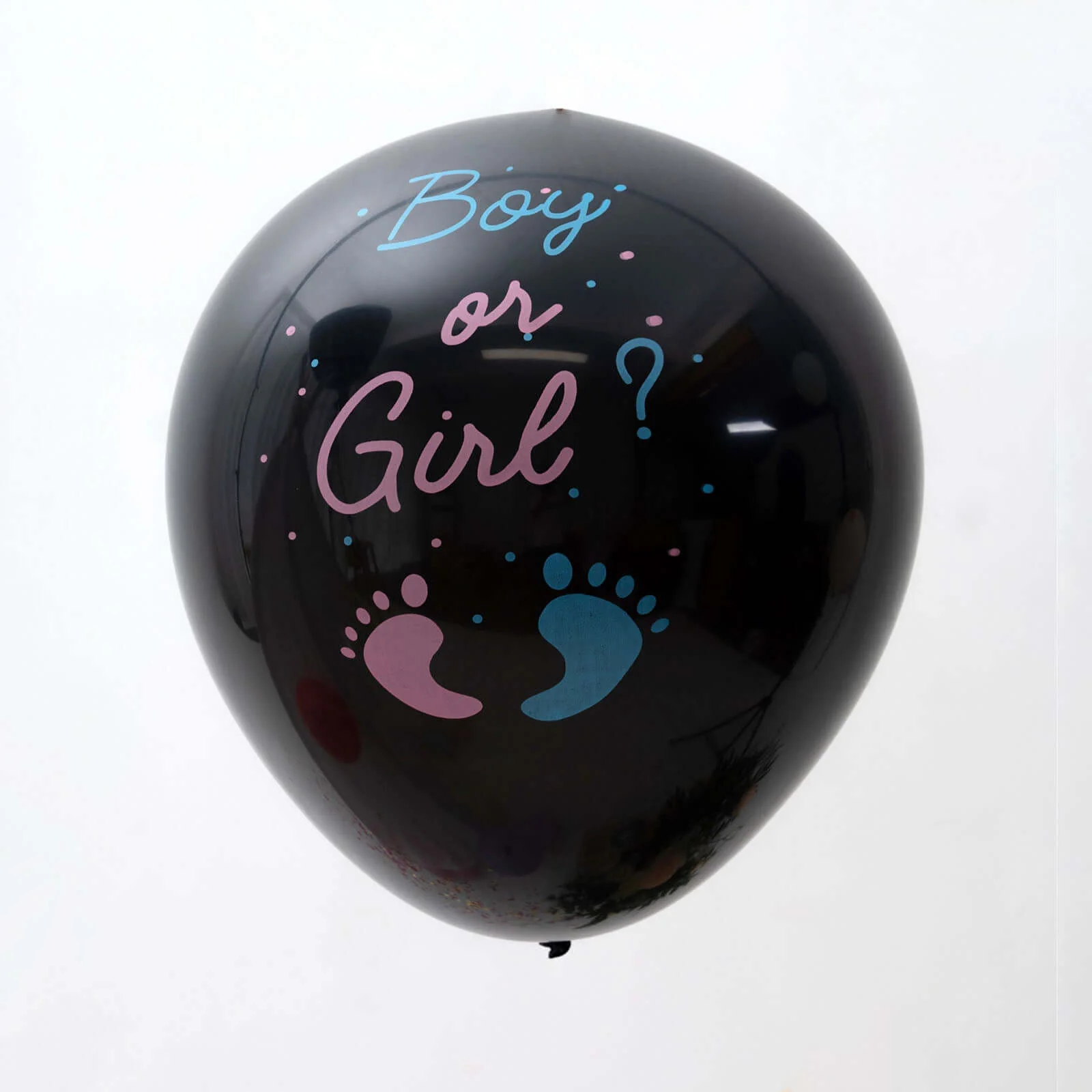 Gender Reveal Blue Confetti Filled Boy Or Girl Print Latex Balloon 24" - Image 13