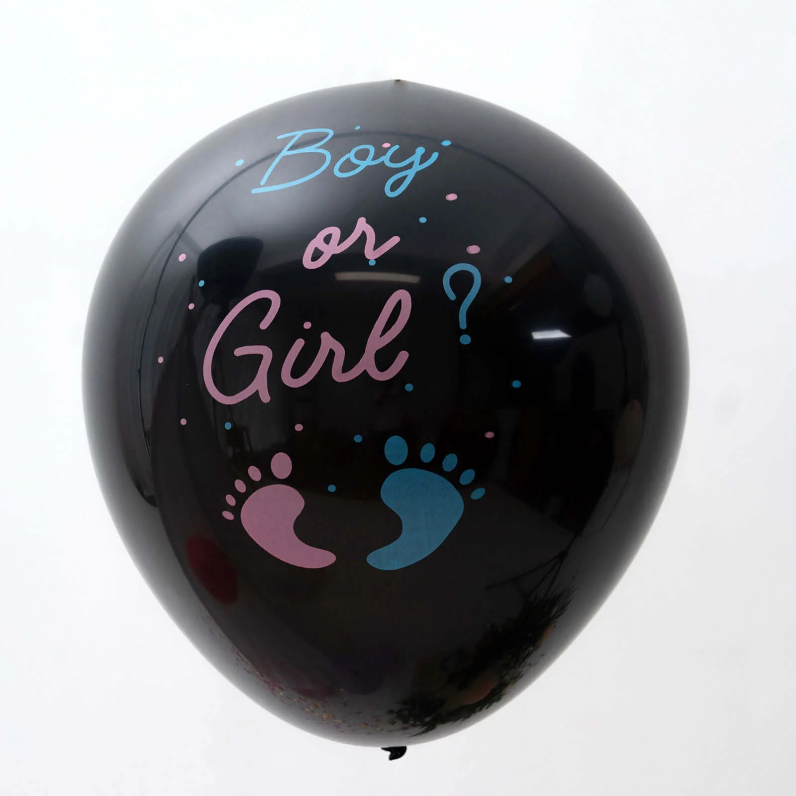 Gender Reveal Pink Confetti Filled Boy Or Girl Print Latex Balloon 24" - Image 14