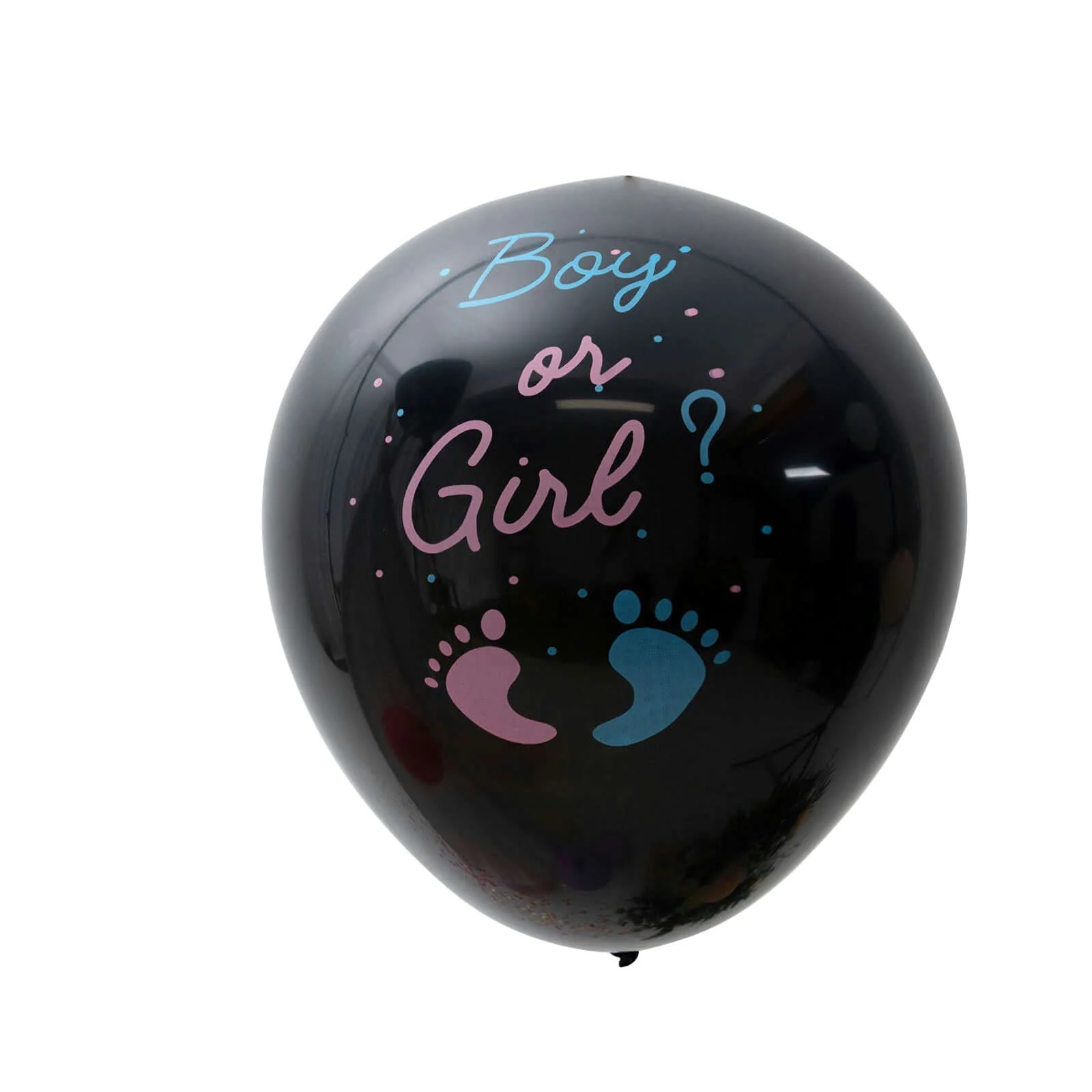 Gender Reveal Pink Confetti Filled Boy Or Girl Print Latex Balloon 24" - Image 6