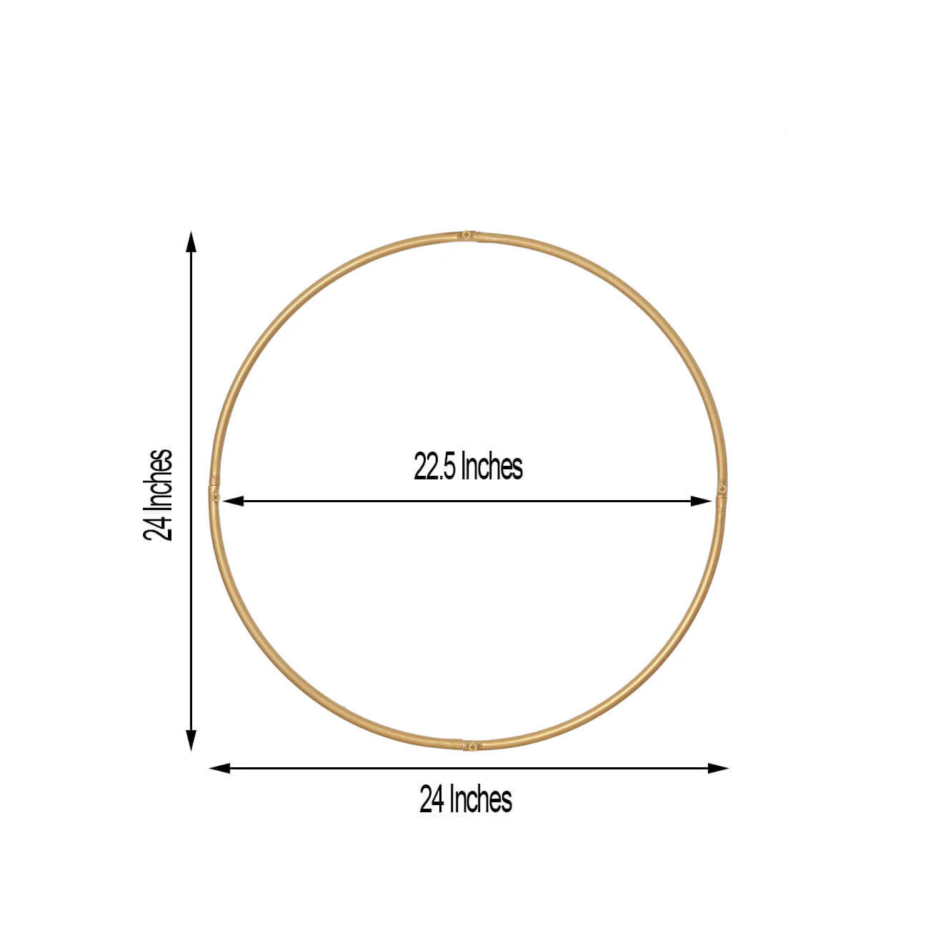 Gold Heavy Duty Metal Hoop Wreath, Floral Hoop 24" - Image 3