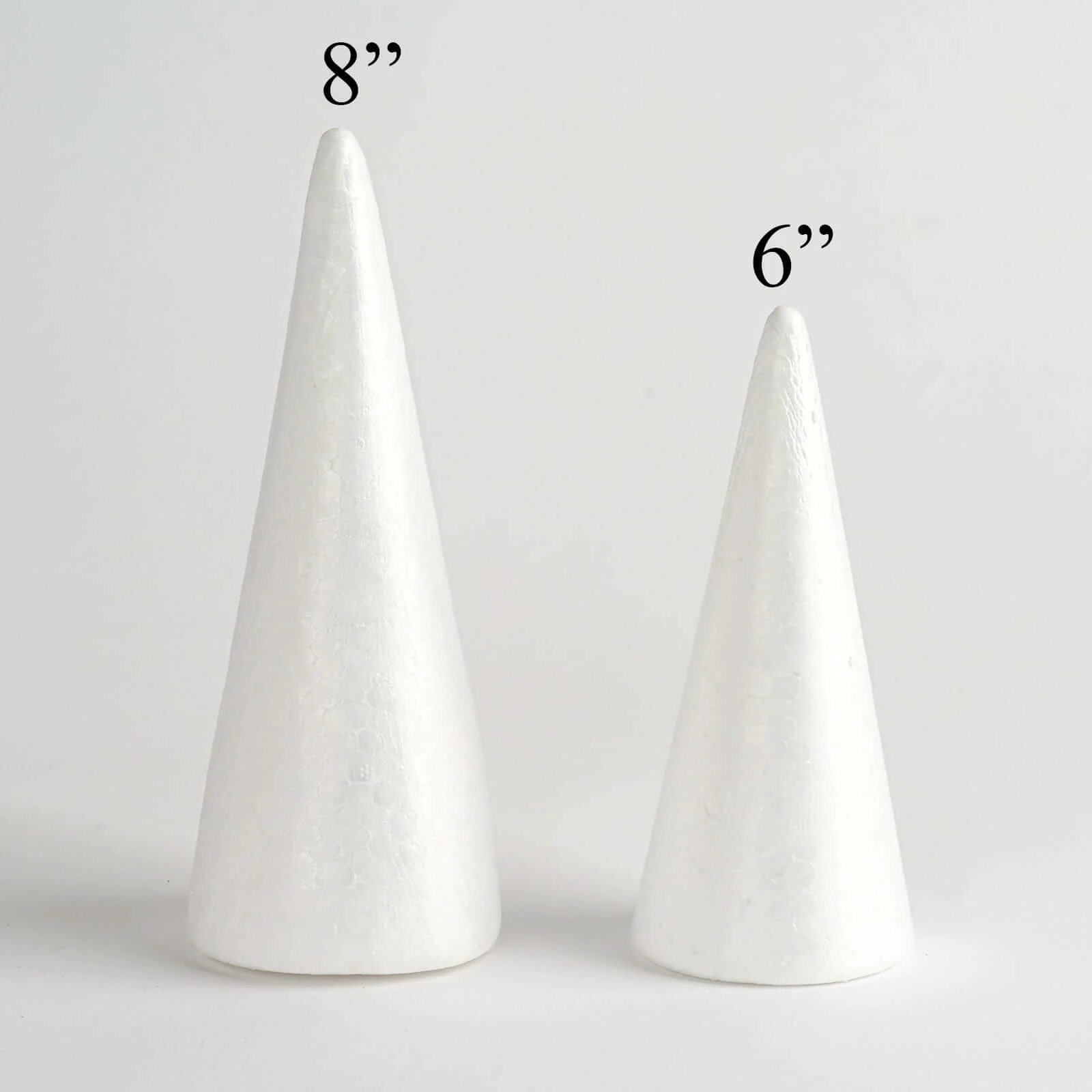 24 Pack White Styrofoam Cone, Foam Cone For DIY Crafts 6" - Image 7