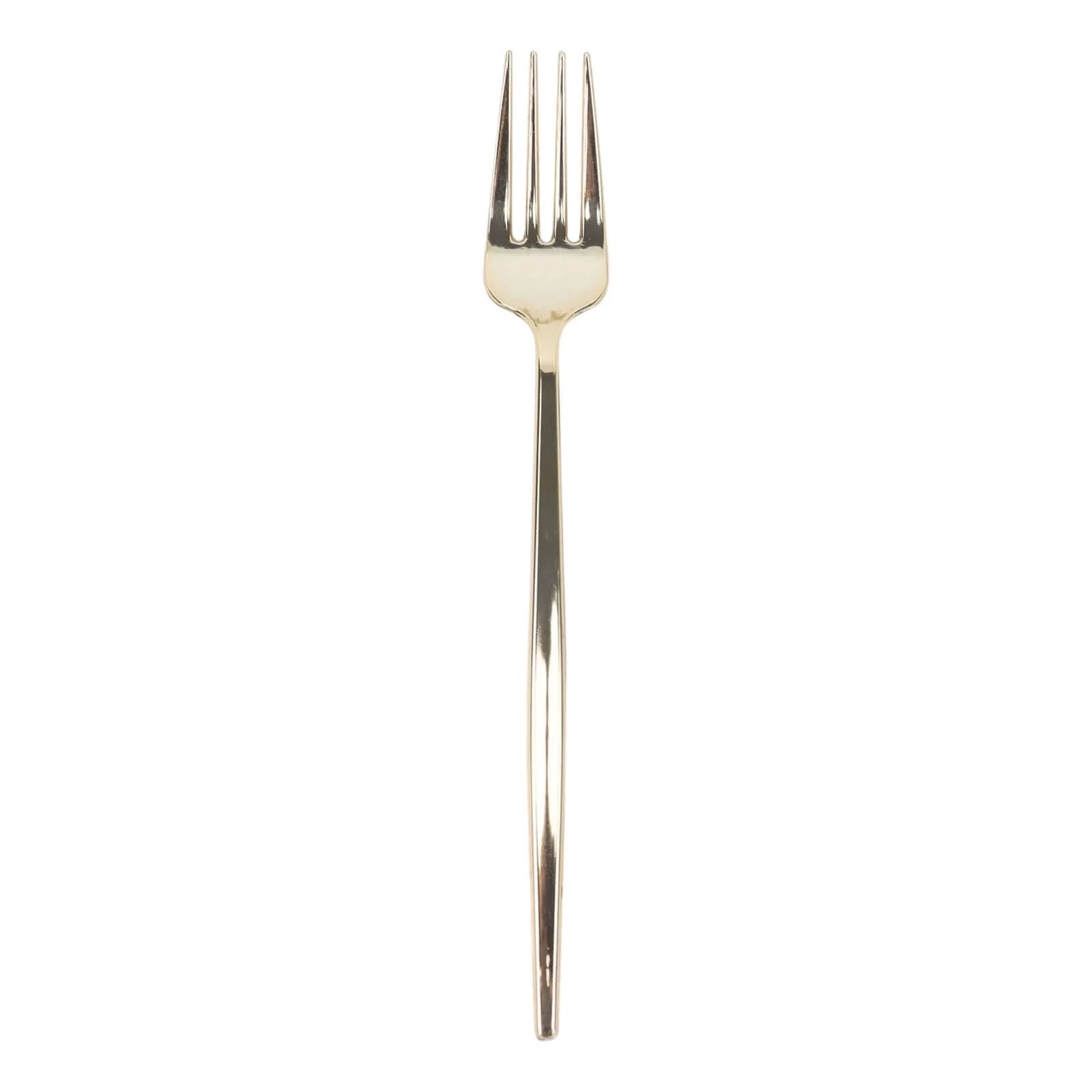 24 Pack Glossy Gold Heavy Duty Plastic Silverware Forks Cutlery, Premium Disposable Sleek Flatware 8" - Image 6