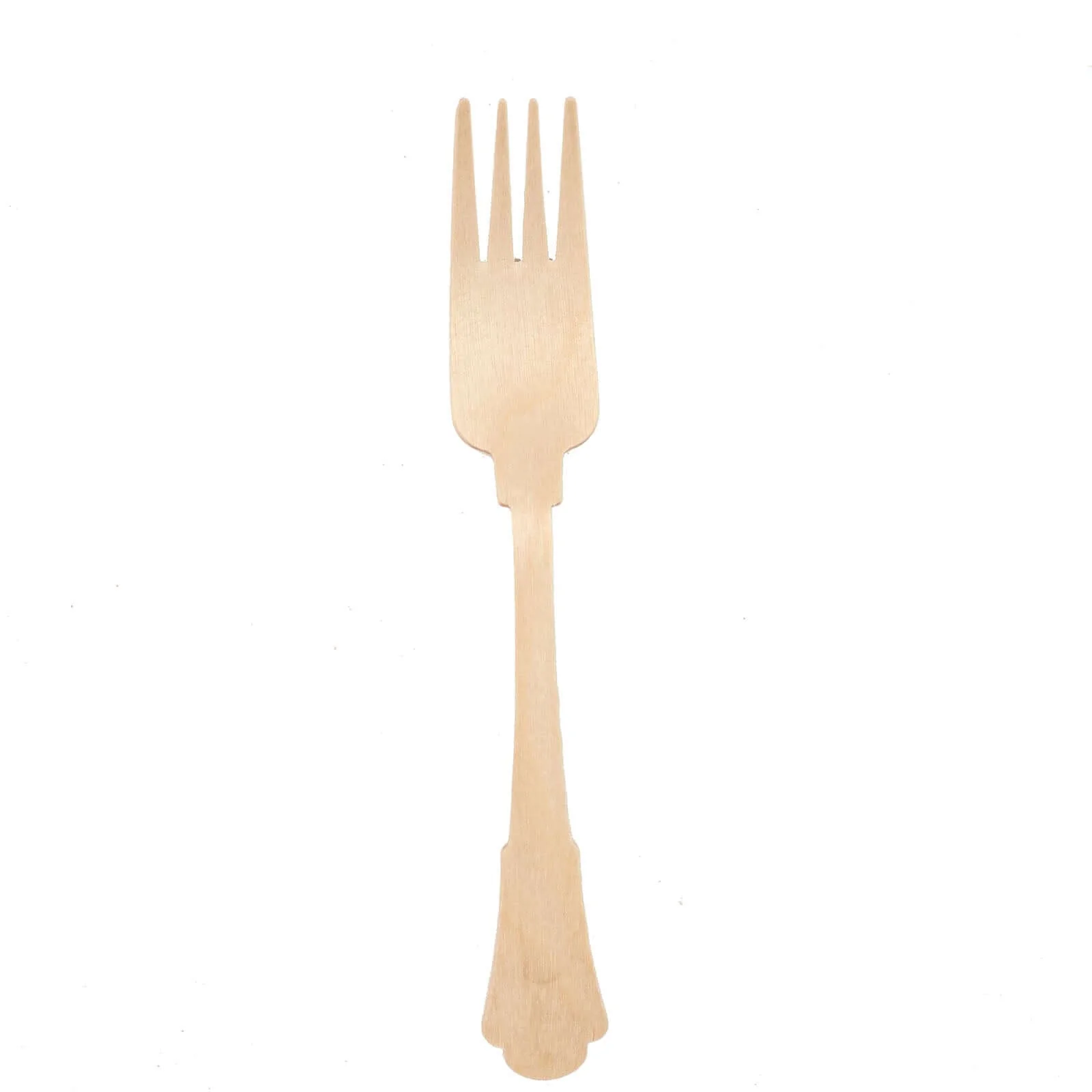 24-Pack Birchwood Forks 7.5" Natural Vintage Baroque Design - Eco-Friendly Disposable Wooden Cutlery for BBQs, Picnics & Rustic-Themed Events - Image 7