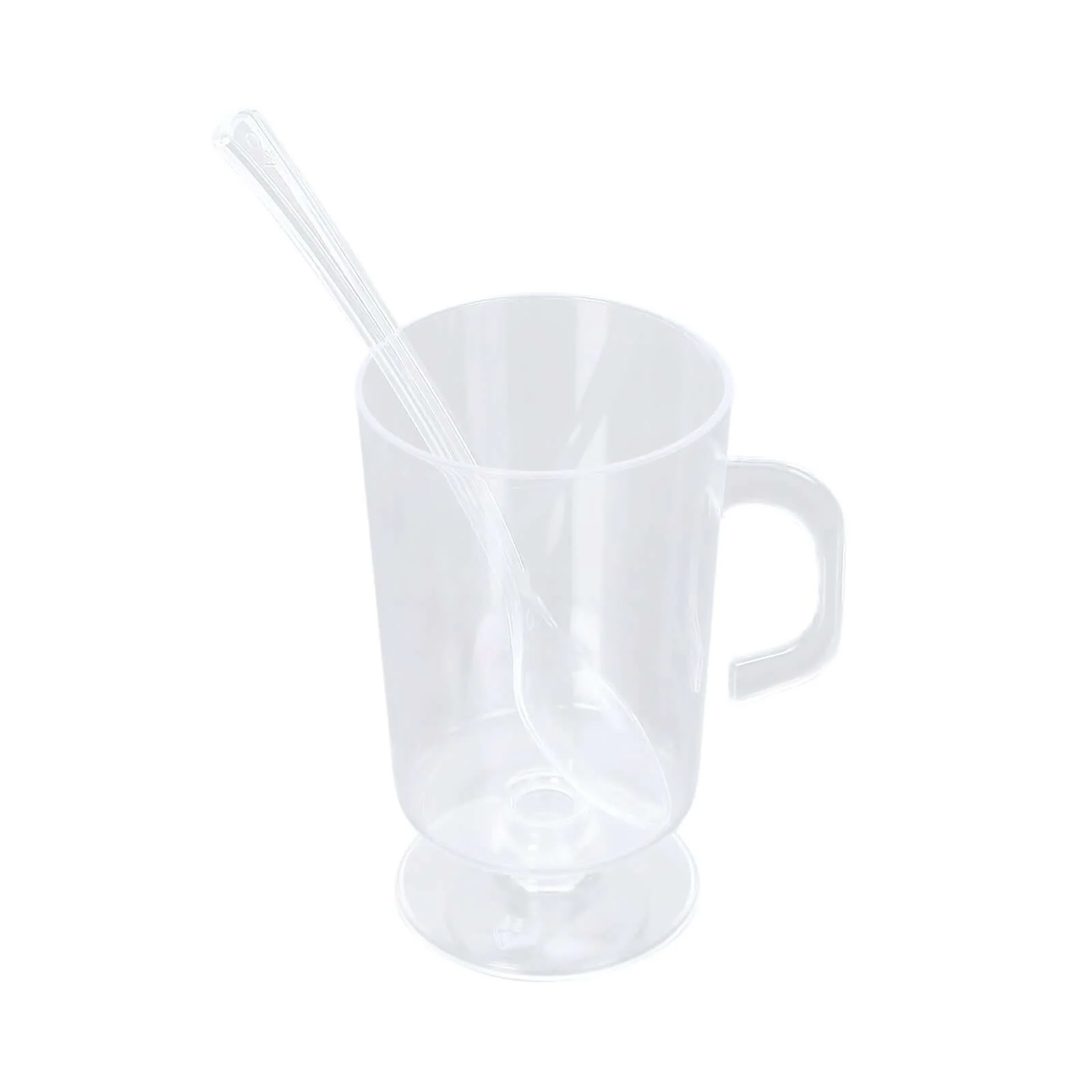 24-Pack Clear Plastic Mini Coffee Tea Espresso Cups 2oz, Tasting Spoon Set Included - Disposable Dessert Parfait Cups - Image 7