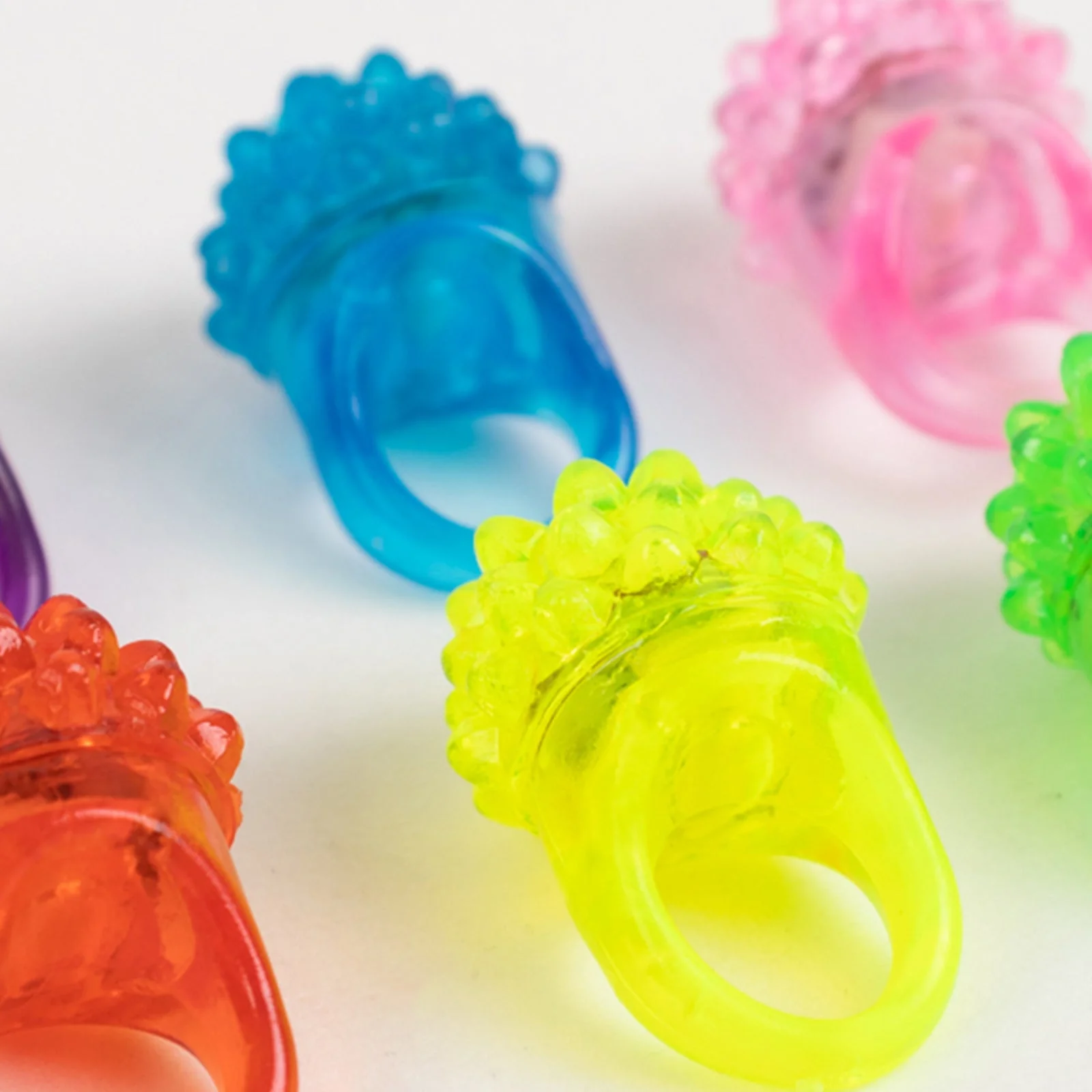 24 Pack Flashing LED Light-Up Jelly Rings, Colorful Rubber Finger Toys with 3 Flashing Modes for Parties, Raves, Concerts, and Event Favors - Image 5