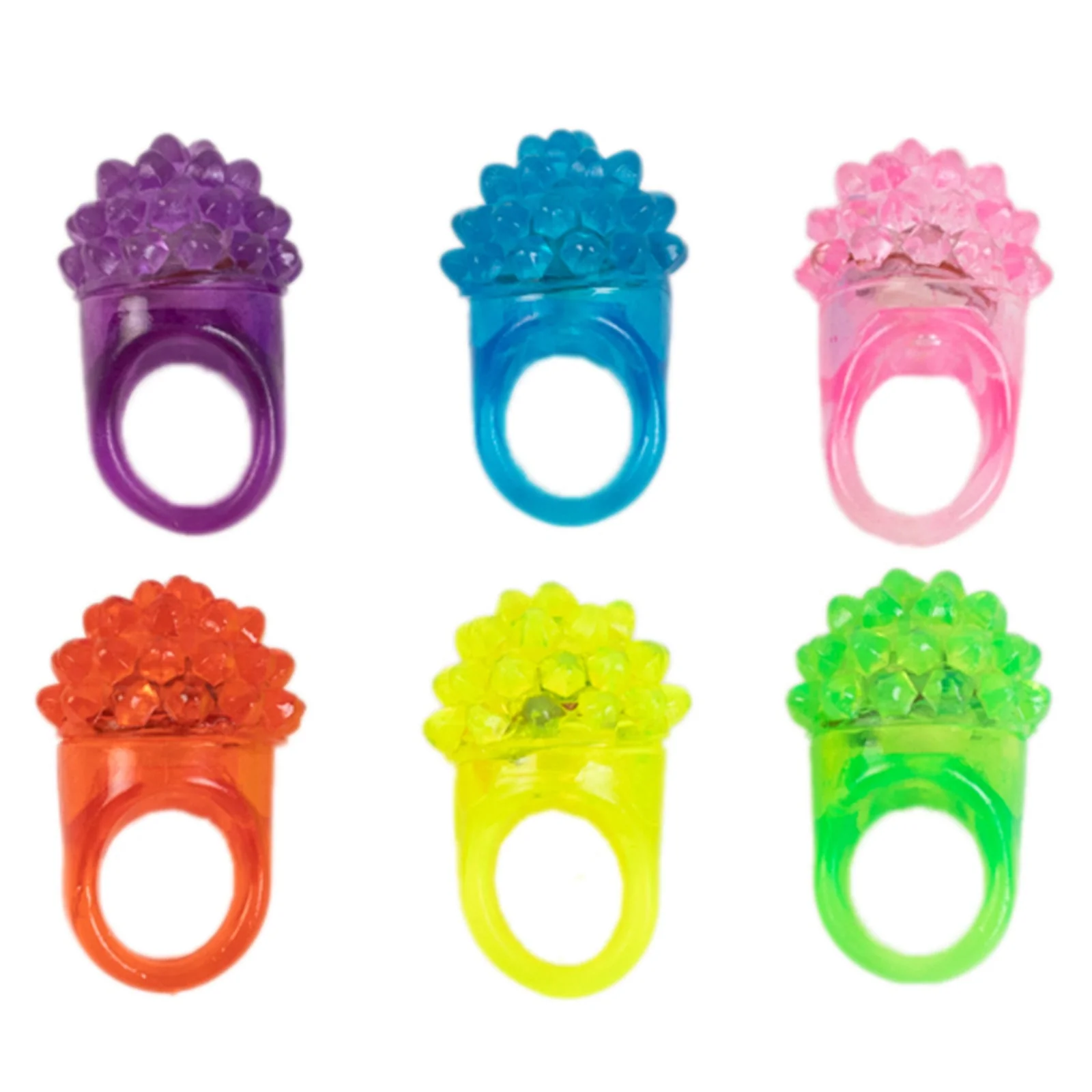 24 Pack Flashing LED Light-Up Jelly Rings, Colorful Rubber Finger Toys with 3 Flashing Modes for Parties, Raves, Concerts, and Event Favors - Image 6