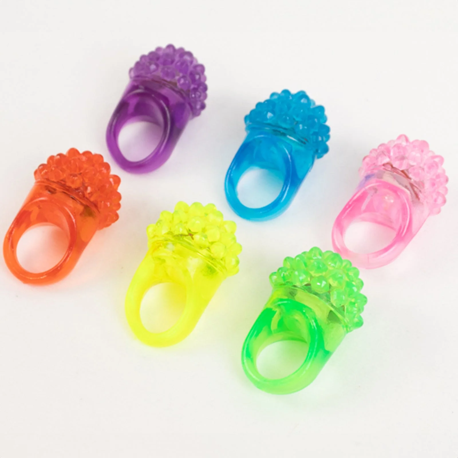 24 Pack Flashing LED Light-Up Jelly Rings, Colorful Rubber Finger Toys with 3 Flashing Modes for Parties, Raves, Concerts, and Event Favors - Image 7