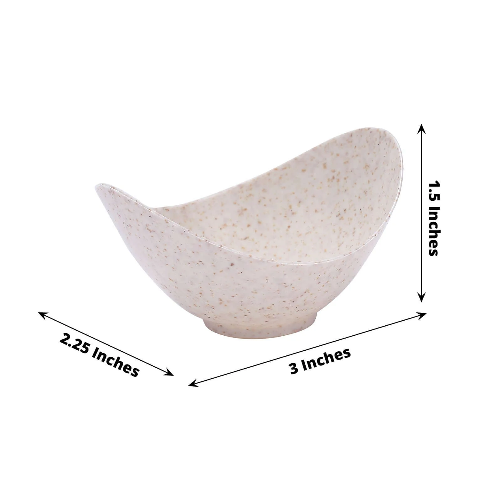 24-Pack Mini Eco-Friendly Wheat Straw Fiber Dessert Cups 3", Biodegradable Ice Cream Scoop Bowls - Sturdy and Lightweight - Image 3