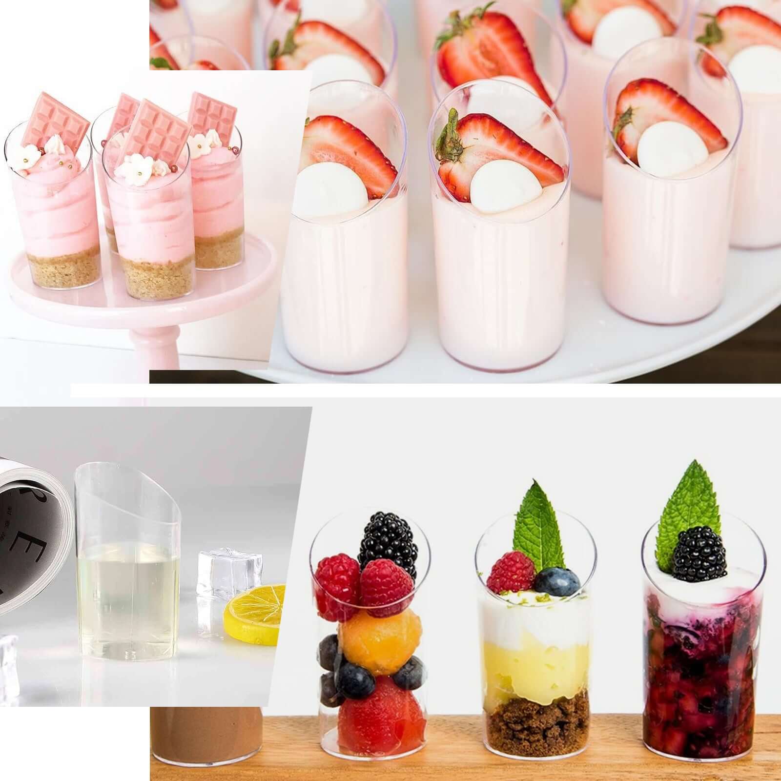 24-Pack Plastic Appetizer Cups 3oz Clear Diminutive Flasket - Disposable Dessert Cups for Parties - Image 5