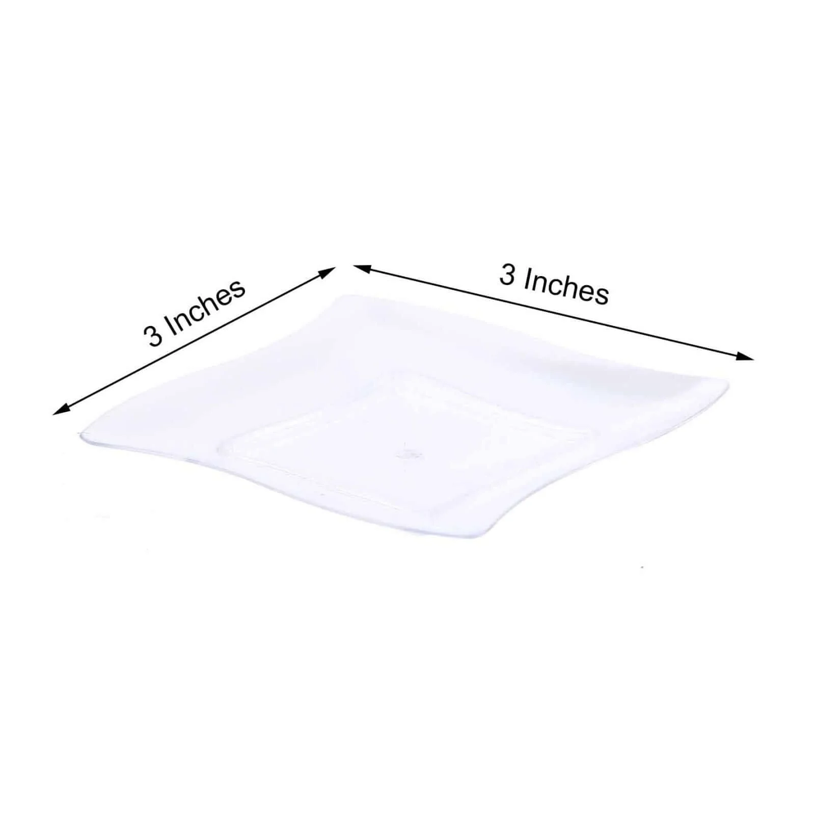 24-Pack Plastic Appetizer Plates 3" Mini Wavy Rim Design Clear - Disposable Pinwheel Snack Plates - Image 3