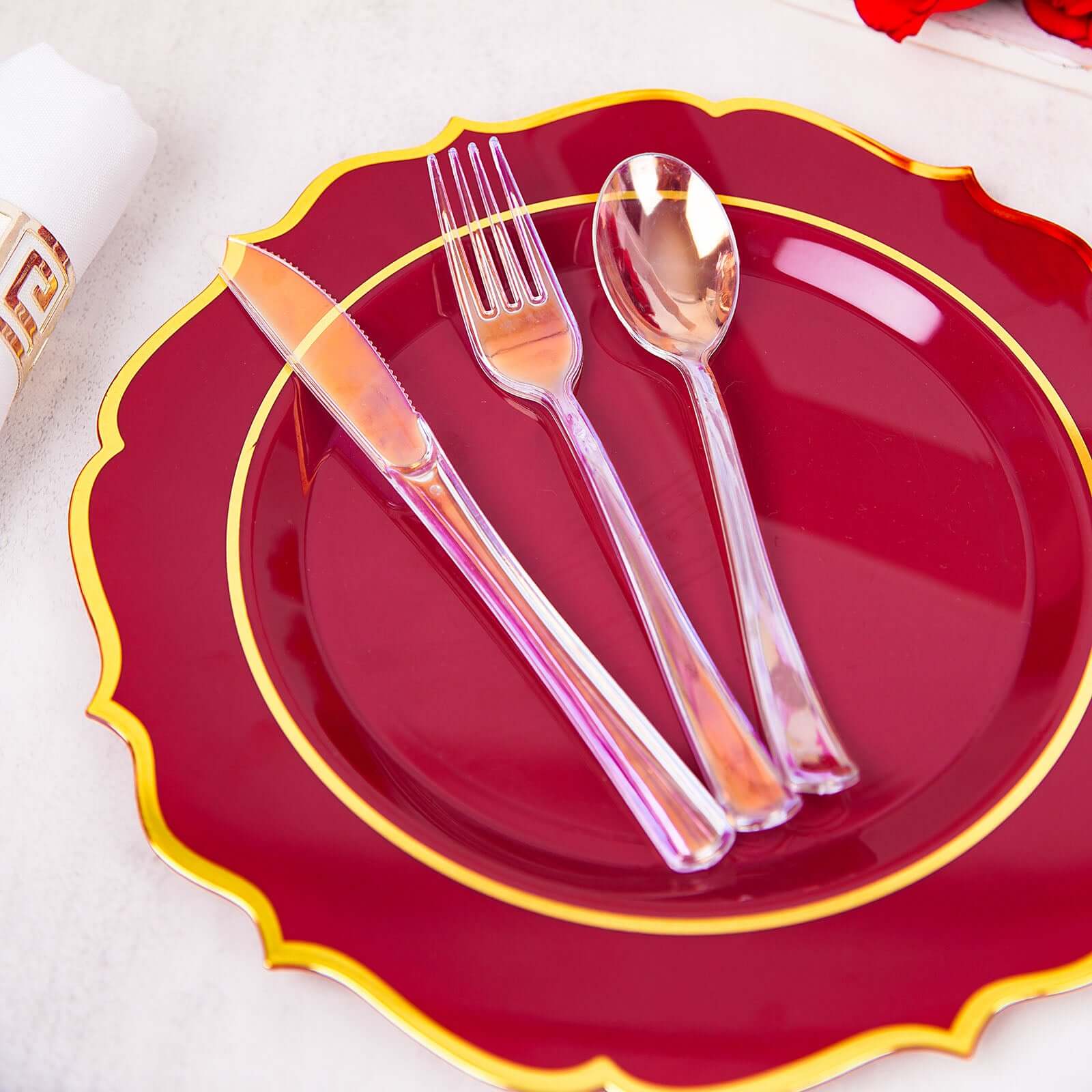 24-Pack Plastic Cutlery Set Iridescent - Disposable Party Silverware for Events - Image 10