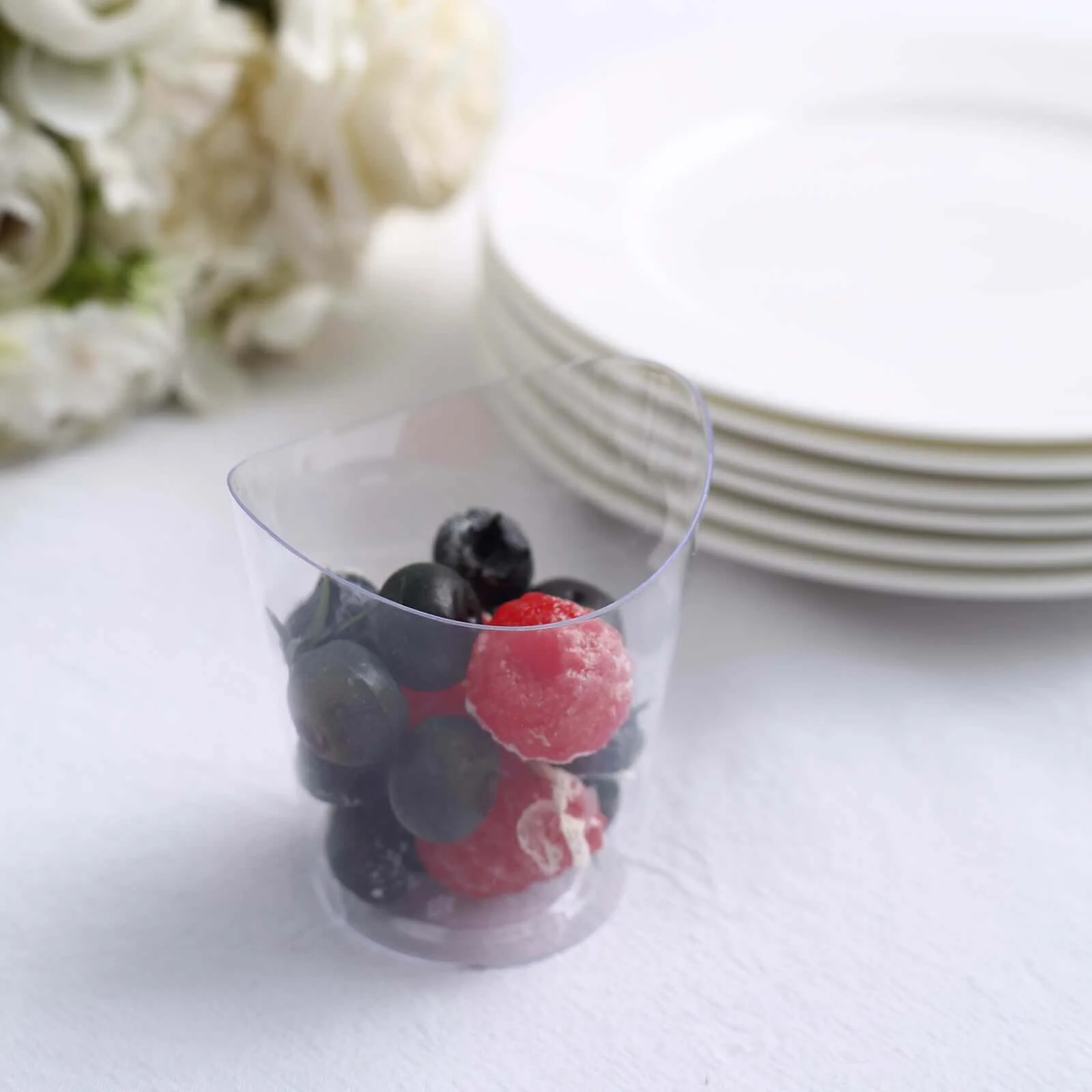 24-Pack Plastic Dessert Snack Cups 4oz Clear with Wavy Rim - Disposable Mini Appetizer Party Cups for Cocktail Events & Receptions - Image 10