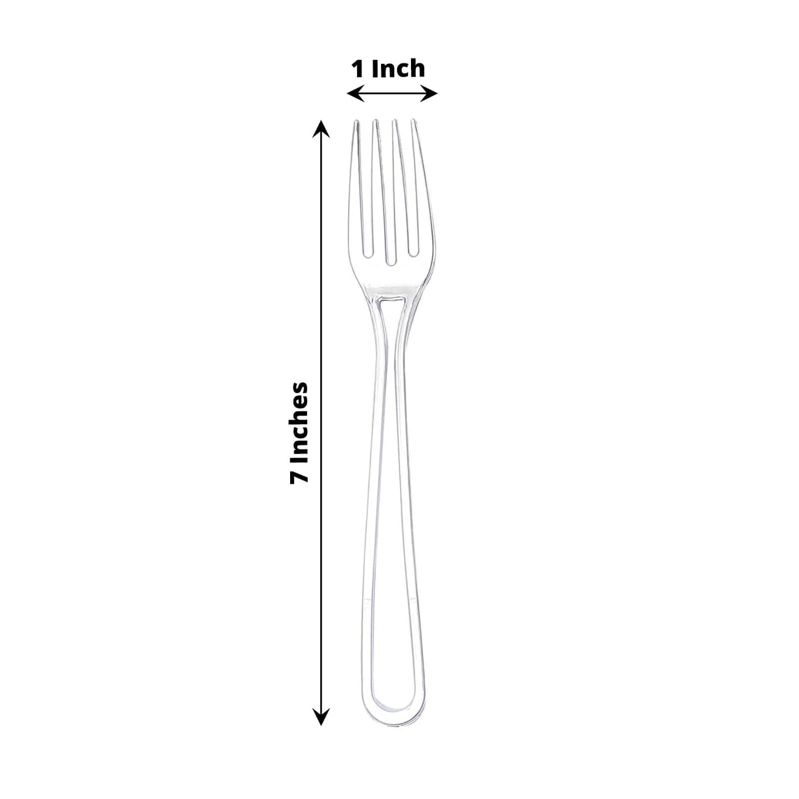24-Pack Plastic Forks 7" Silver with Modern Hollow Handle Design - Disposable Utensils - Image 3