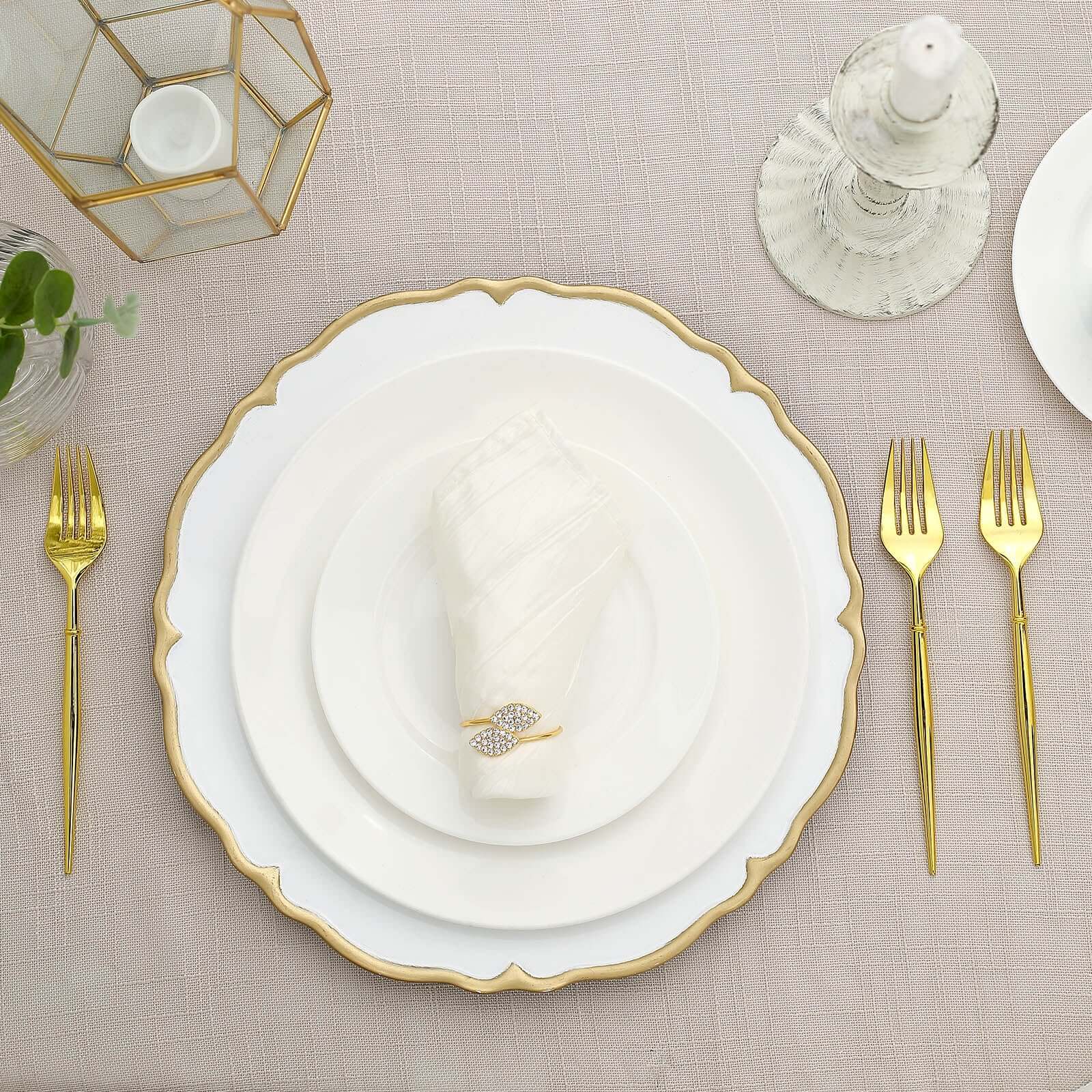24-Pack Plastic Forks 8" Gold - Heavy Duty Modern Flatware, Premium Disposable Silverware - Image 9