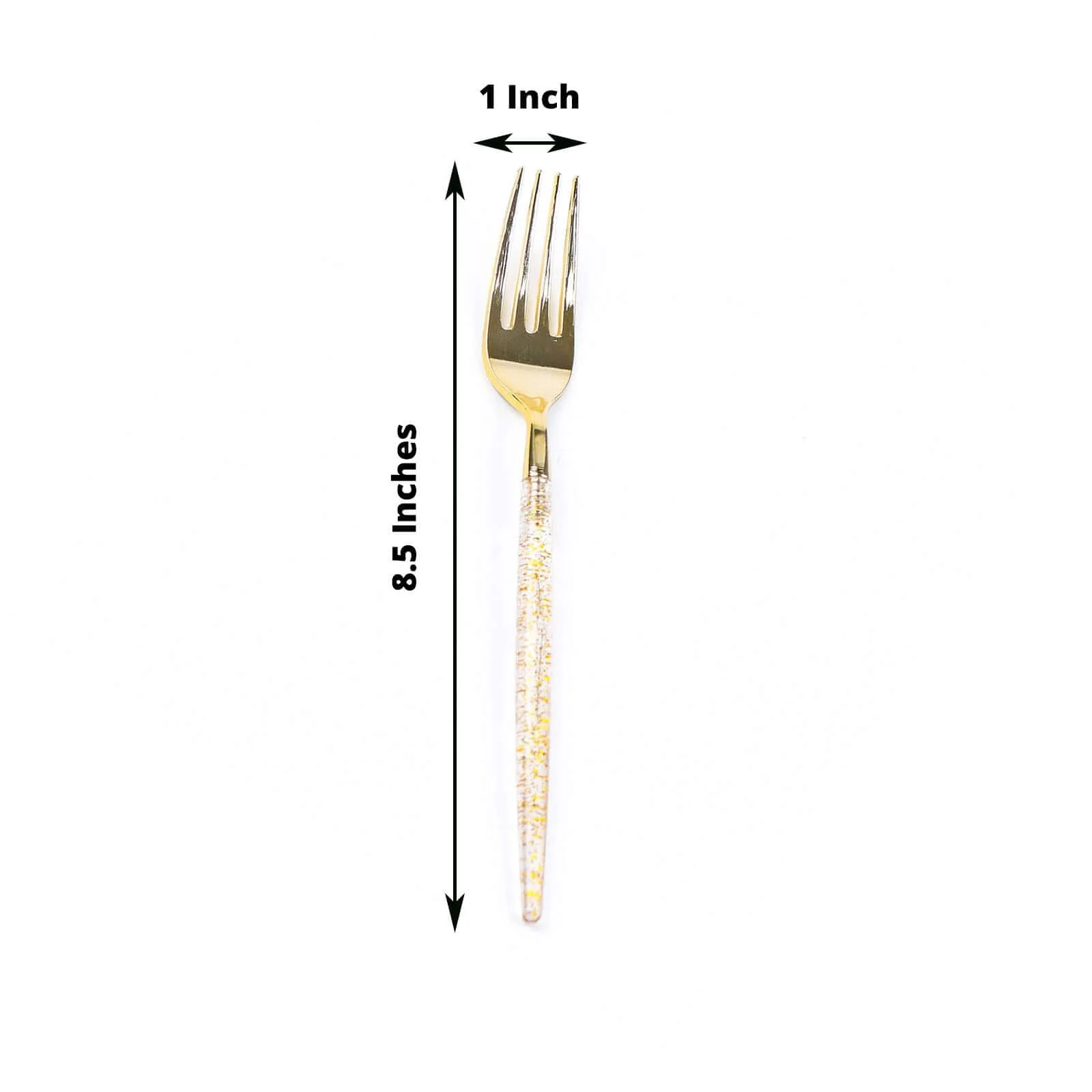 24-Pack Plastic Forks Gold Glittered - Disposable Silverware Cutlery for Parties - Image 3