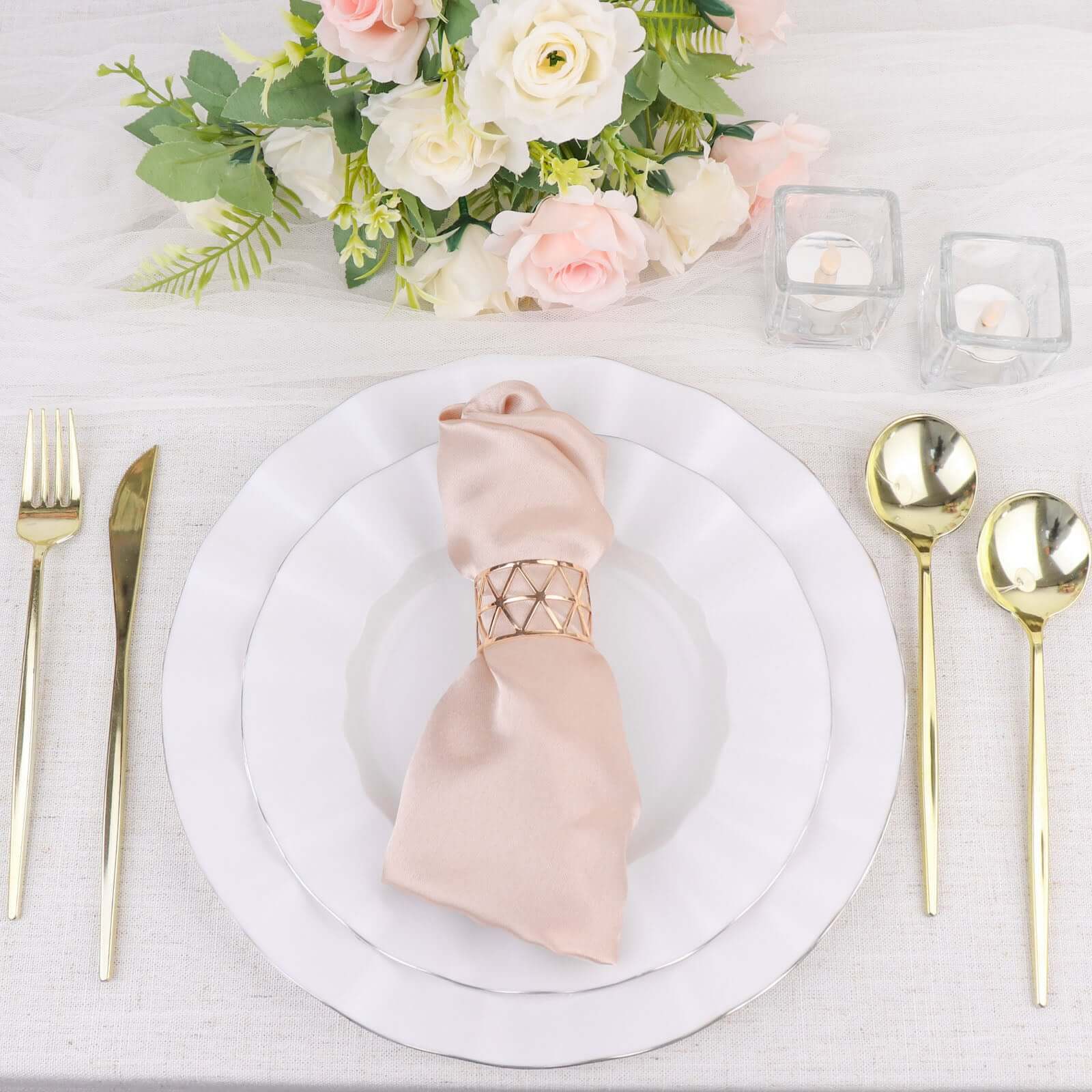 24-Pack Plastic Spoons 8" Glossy Gold - Heavy Duty Premium Disposable Silverware - Image 14