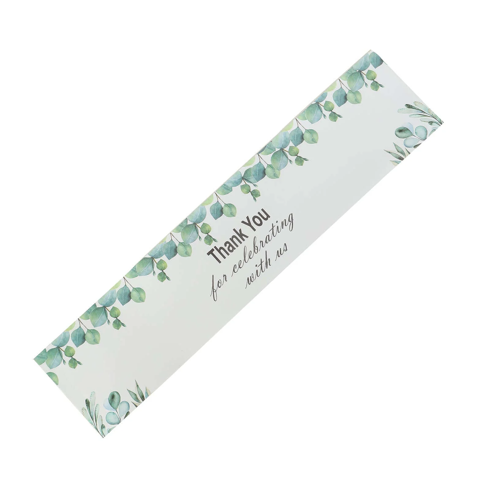 24 Pack White/Green Water Bottle Labels with Leaves Design "Thank You" Party Waterproof Bottle Stickers - Image 7