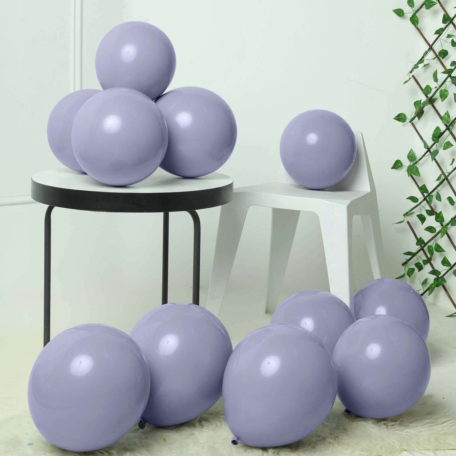 25 Pack Matte Blue/Gray Double Stuffed Prepacked Latex Balloons 10" - Image 2