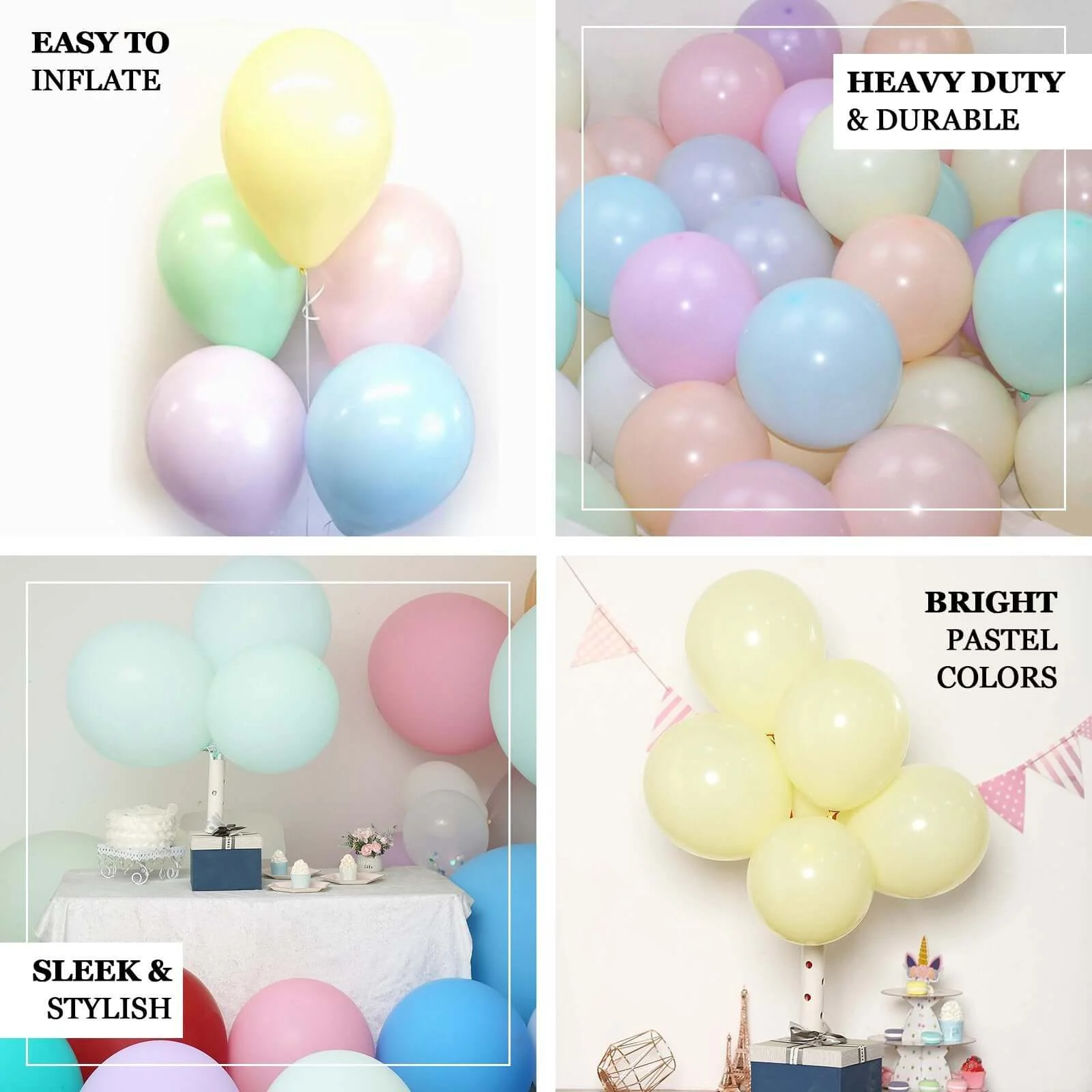 25 Pack Matte Pastel Violet Amethyst Helium/Air Latex Balloons 10" - Image 4