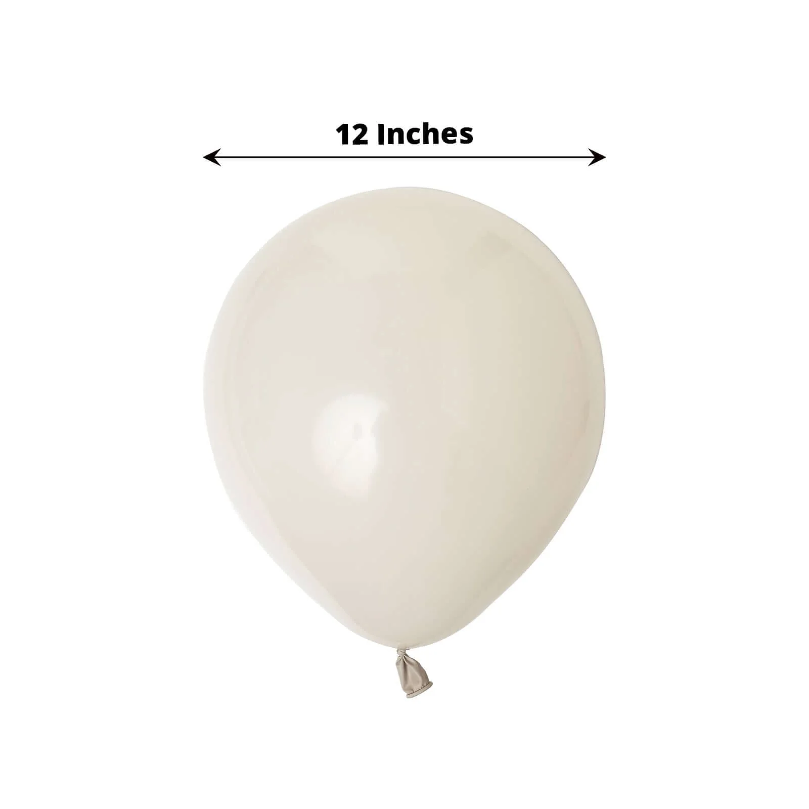25 Pack Matte Pastel Beige Helium/Air Latex Party Balloons 12" - Image 3