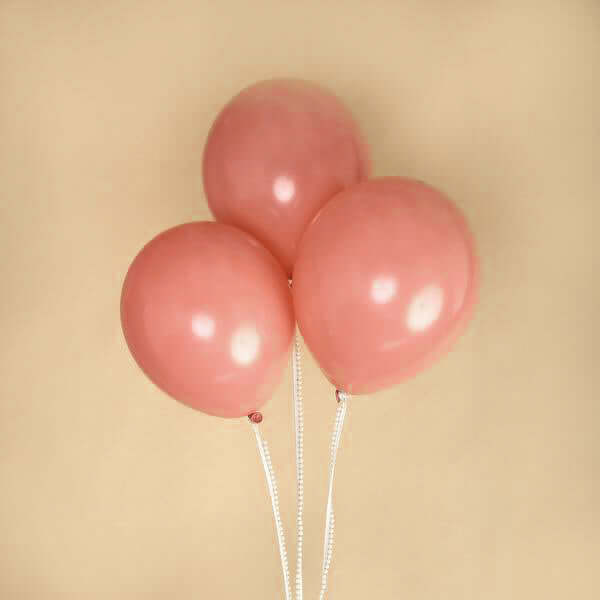 25 Pack Matte Pastel Dusty Rose Helium/Air Latex Party Balloons 12" - Image 12