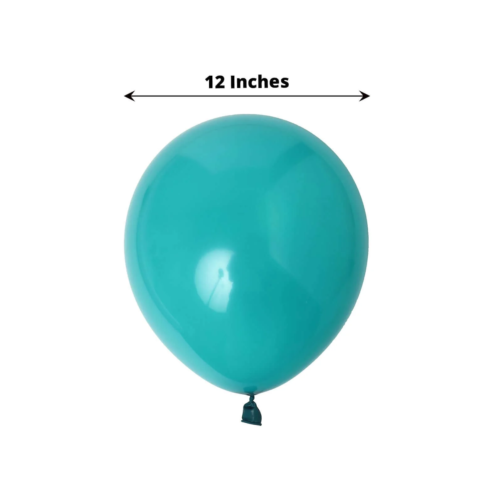 25 Pack Matte Pastel Peacock Teal Helium/Air Latex Party Balloons 12" - Image 3