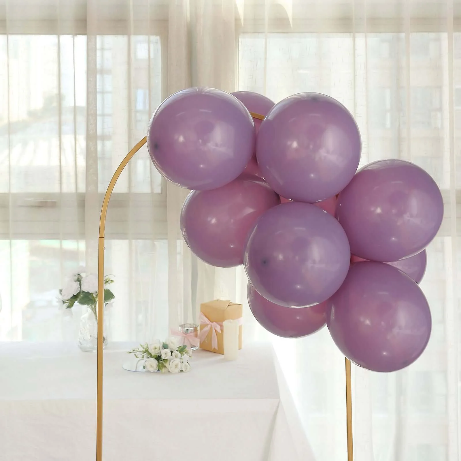 25 Pack Matte Pastel Violet Amethyst Helium/Air Latex Party Balloons 12" - Image 11