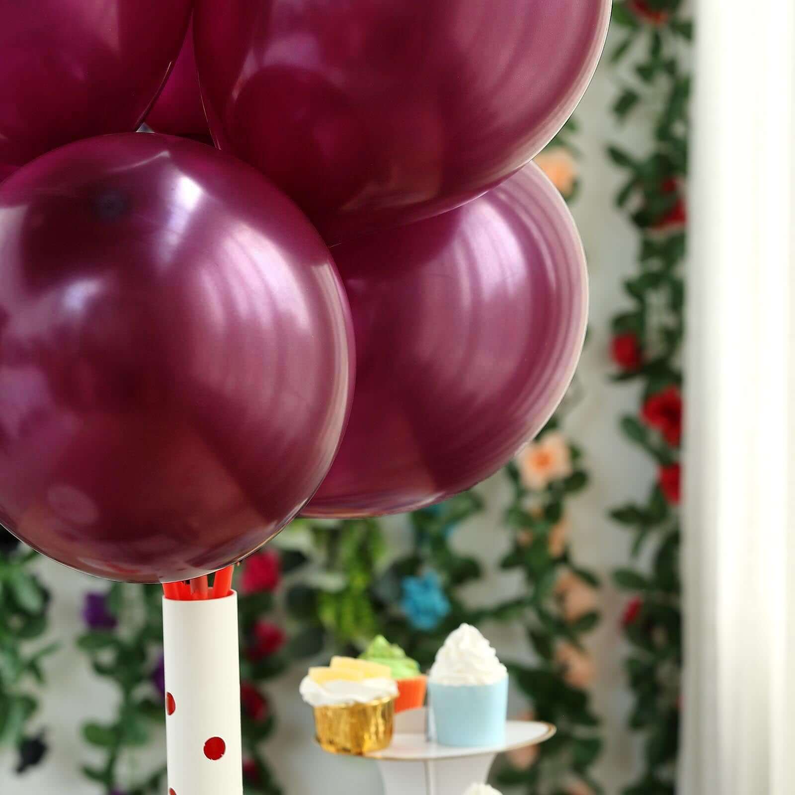 25 Pack Shiny Pearl Eggplant Latex Helium or Air Balloons 12" - Image 14