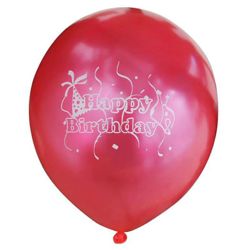 25 Pack Shiny Pearl Red Latex Helium, Air or Water Balloons 12" - Image 6
